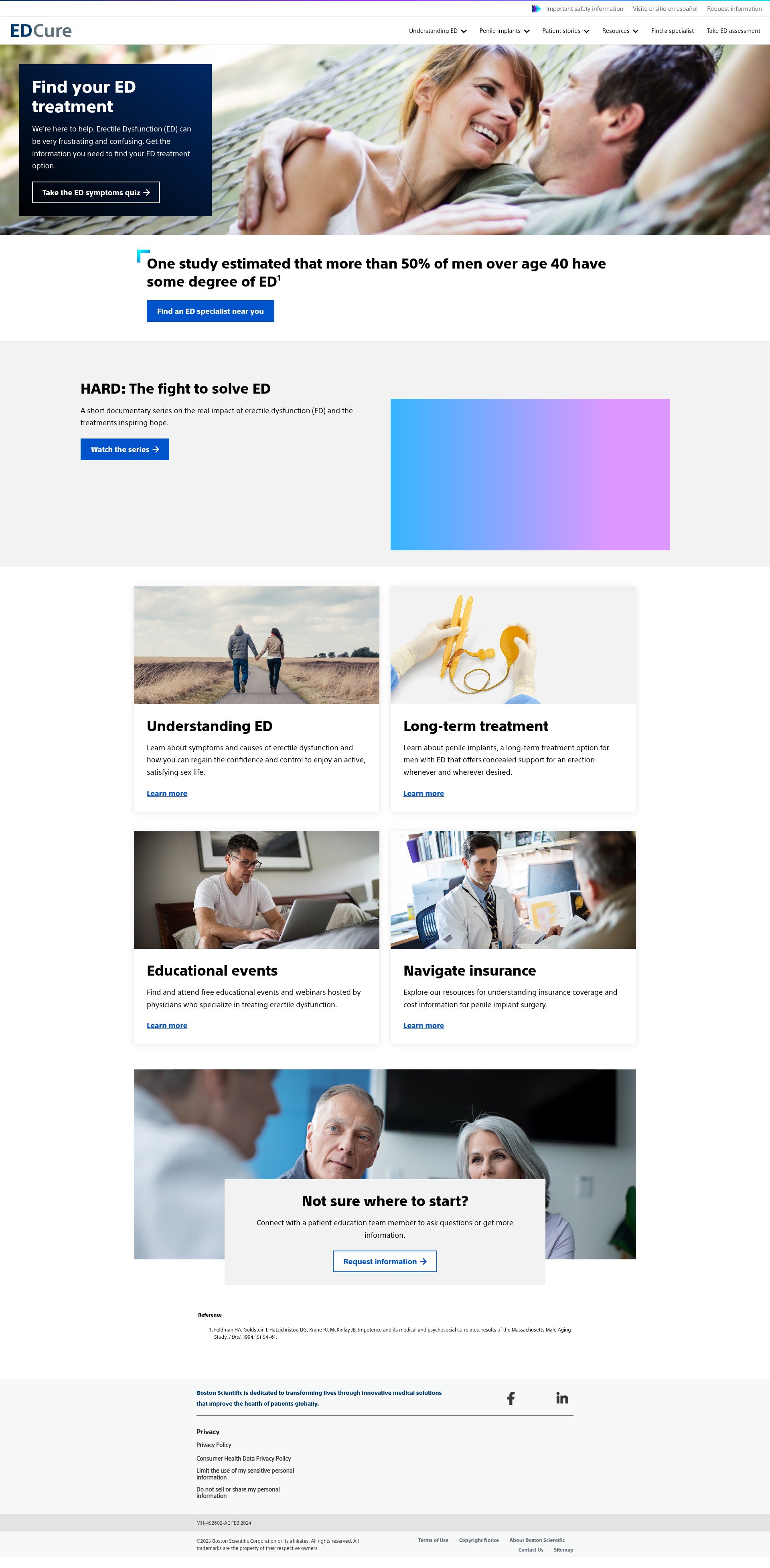 Screenshot of www.edcure.com