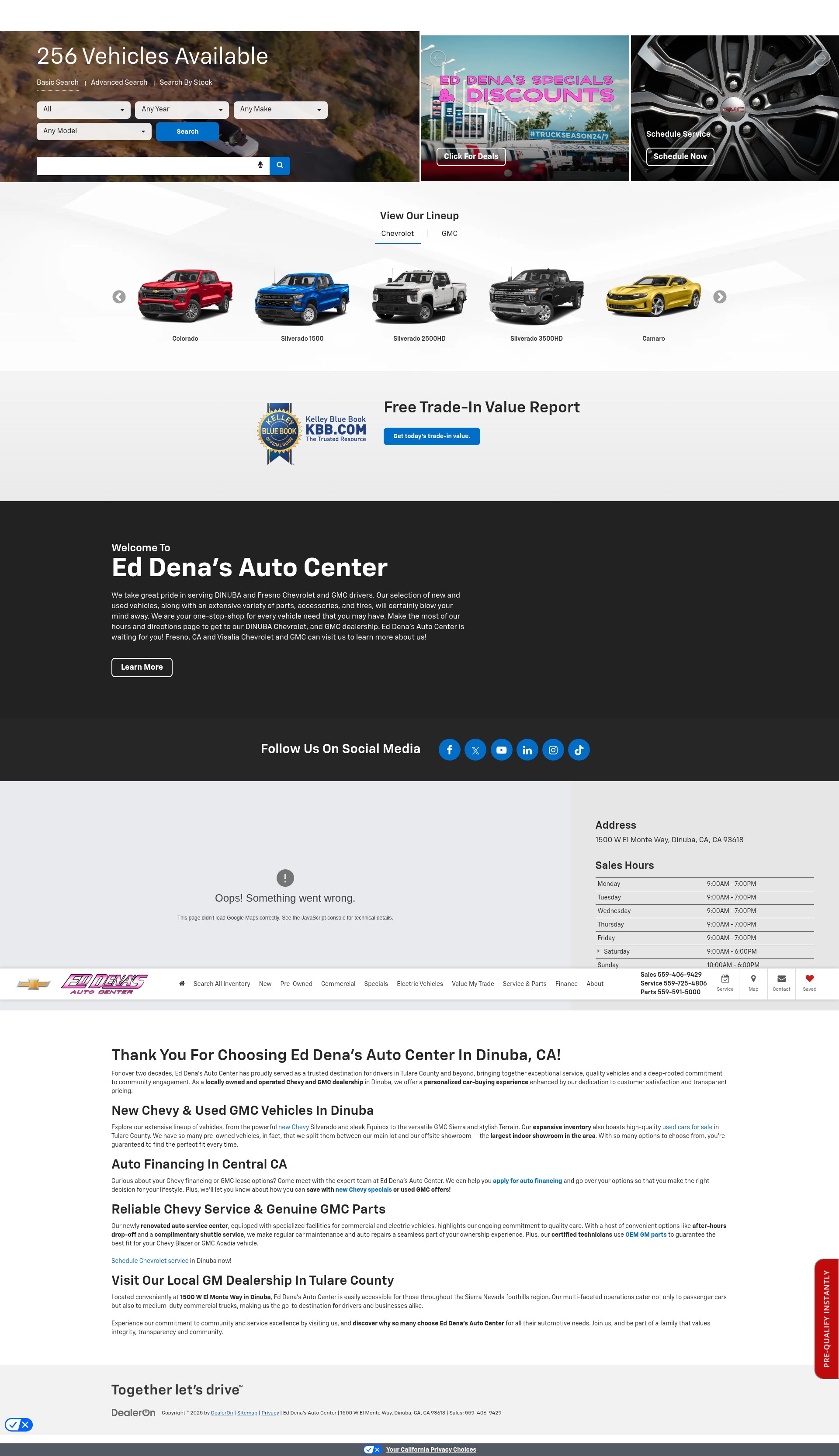 Screenshot of www.eddenasautocenter.com