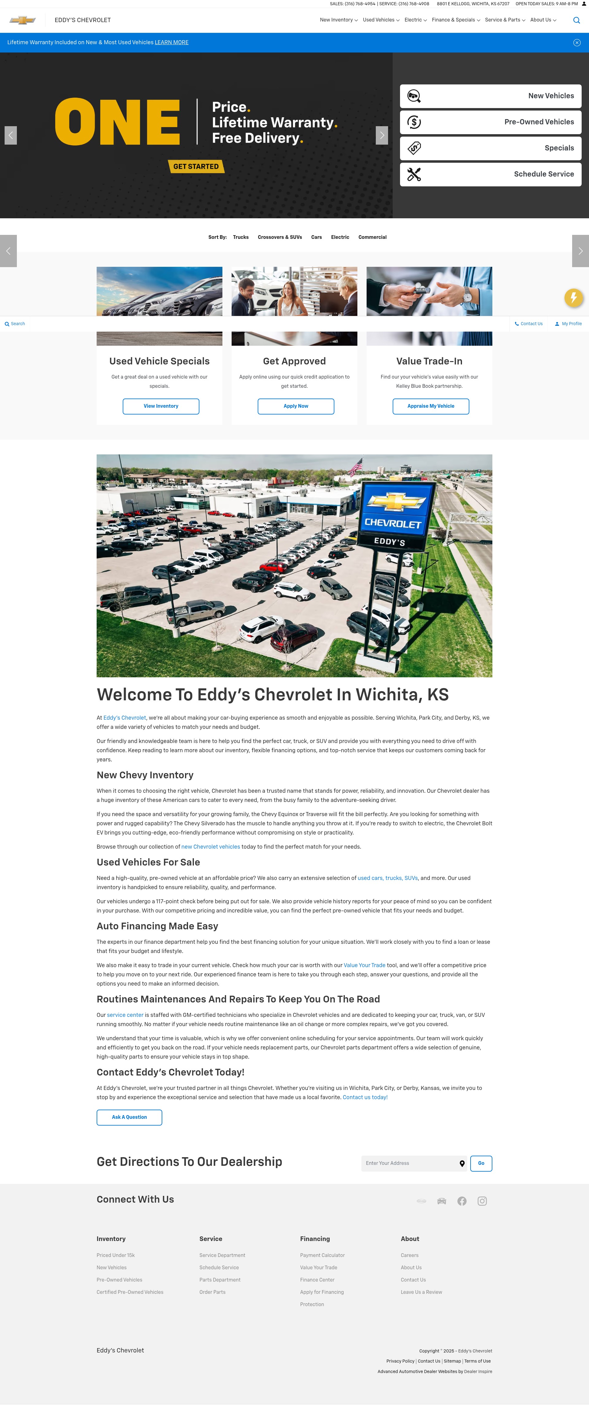 Screenshot of www.eddyschevrolet.com