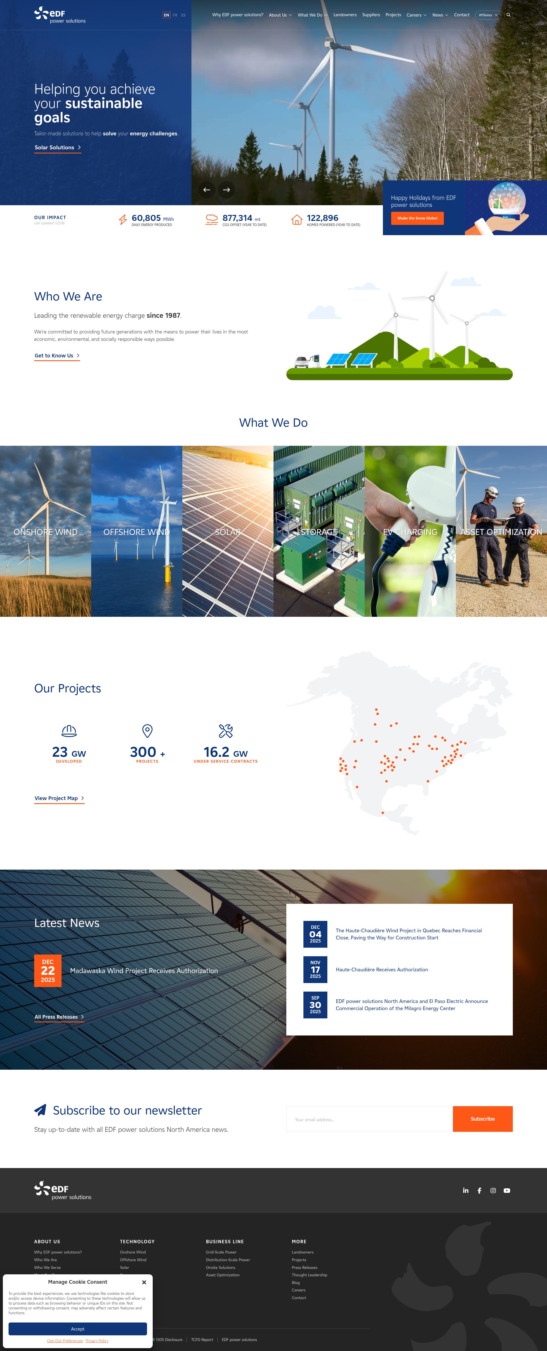 Screenshot of www.edf-re.com