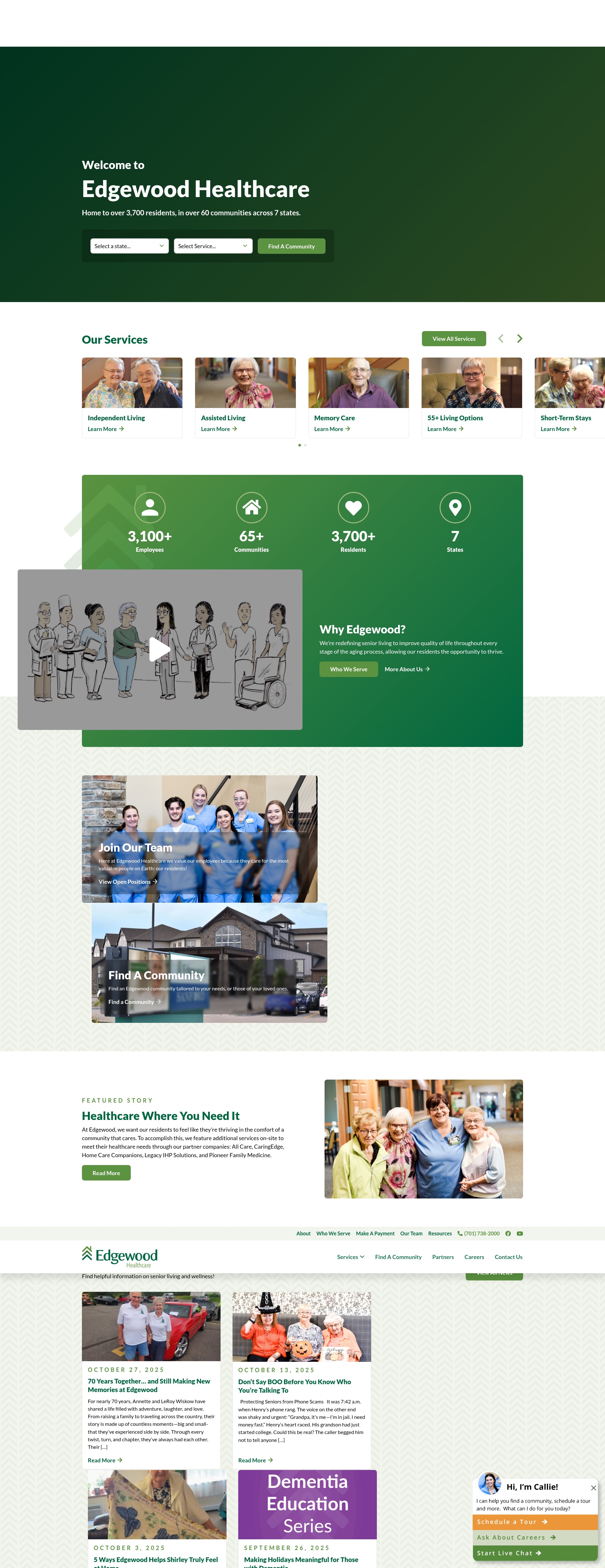 Screenshot of www.edgewoodhealthcare.com