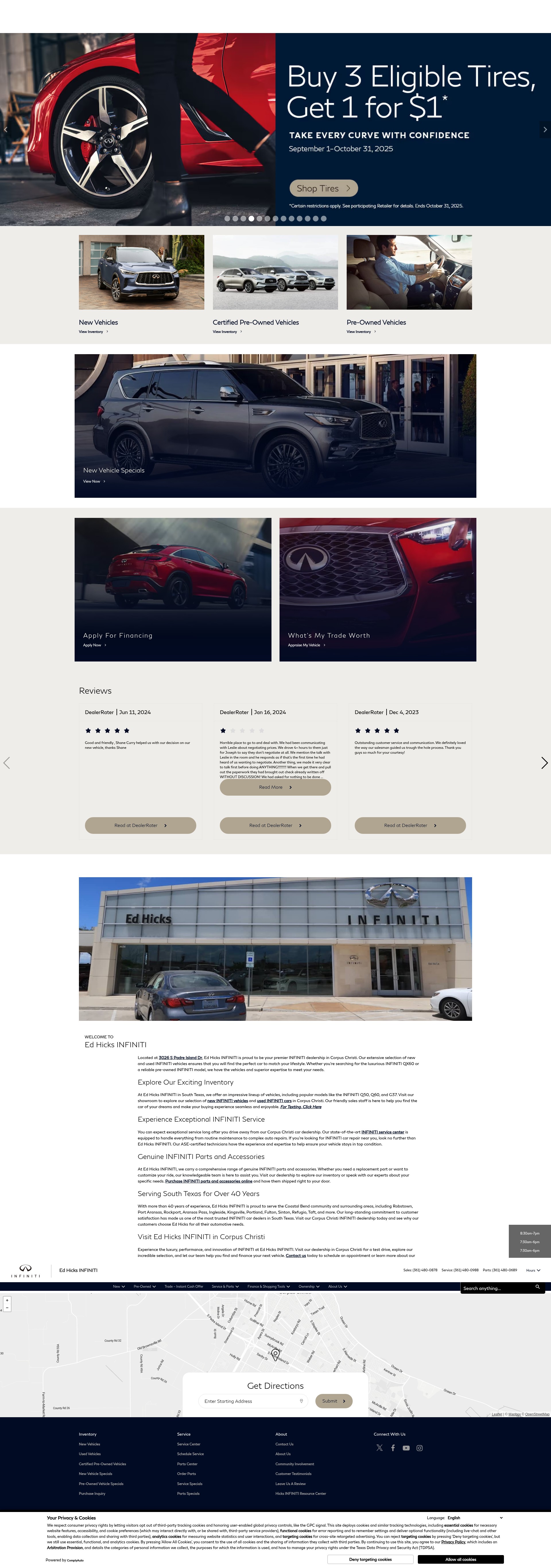 Screenshot of www.edhicksinfiniti.com