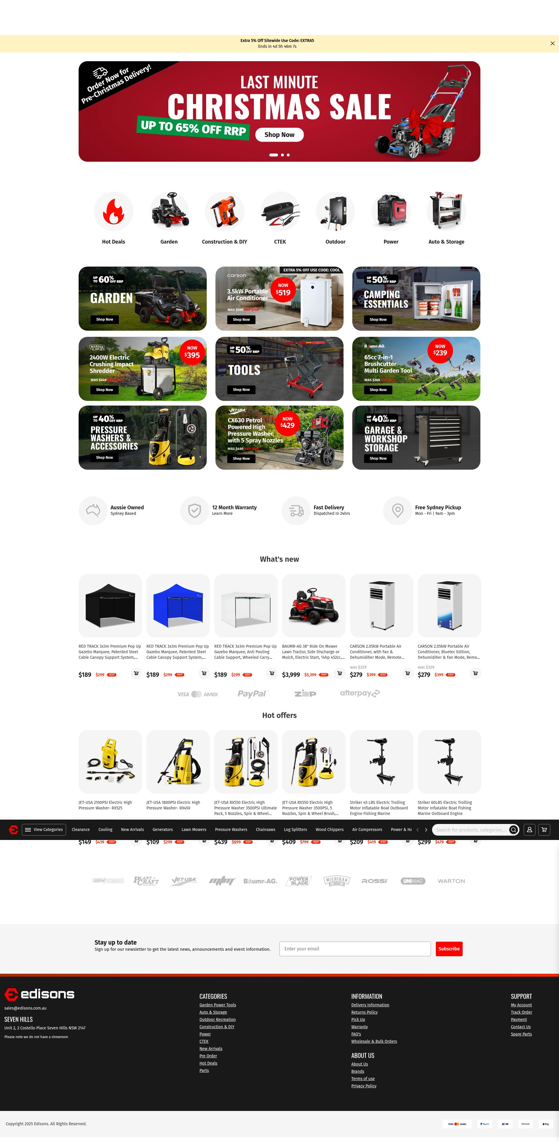 Screenshot of www.edisons.com.au