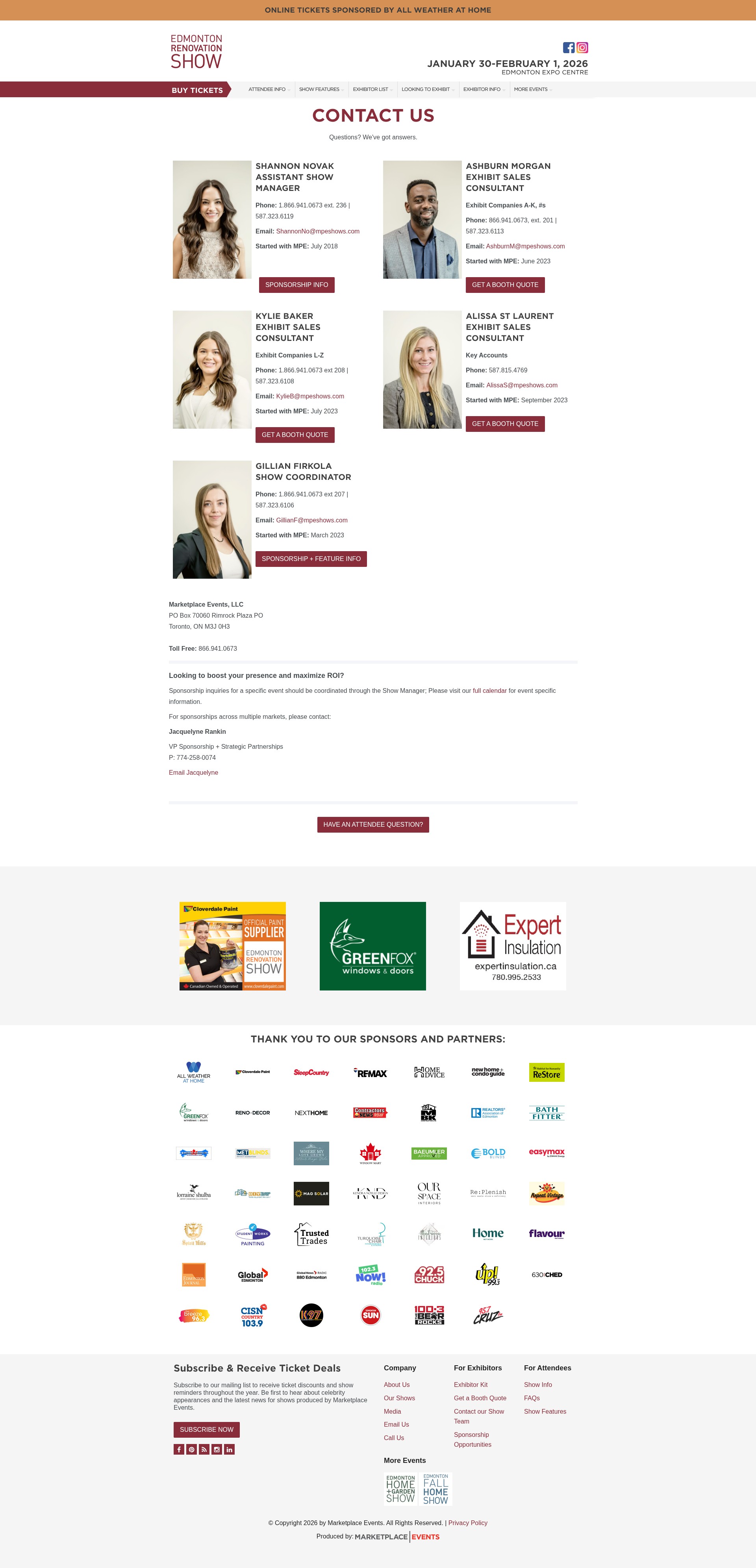 Screenshot of www.edmontonrenovationshow.com