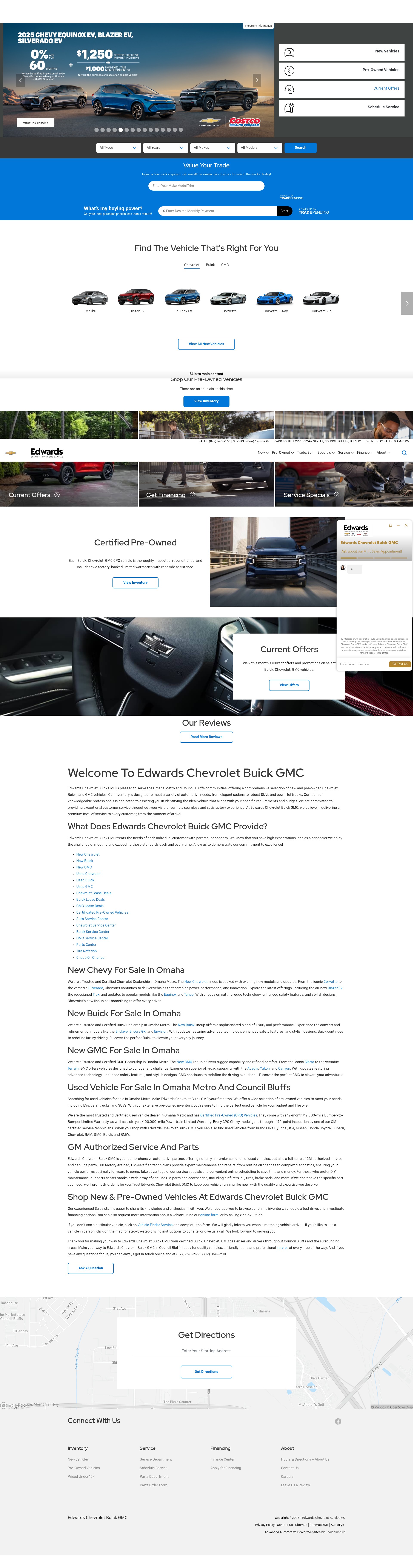 Screenshot of www.edwardschevroletbuickgmccadillac.com