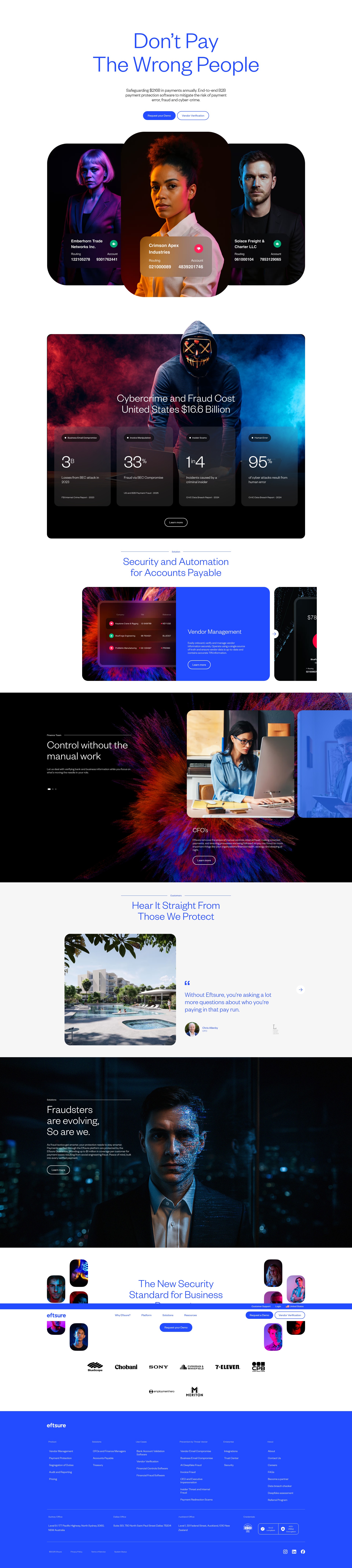 Screenshot of www.eftsure.com