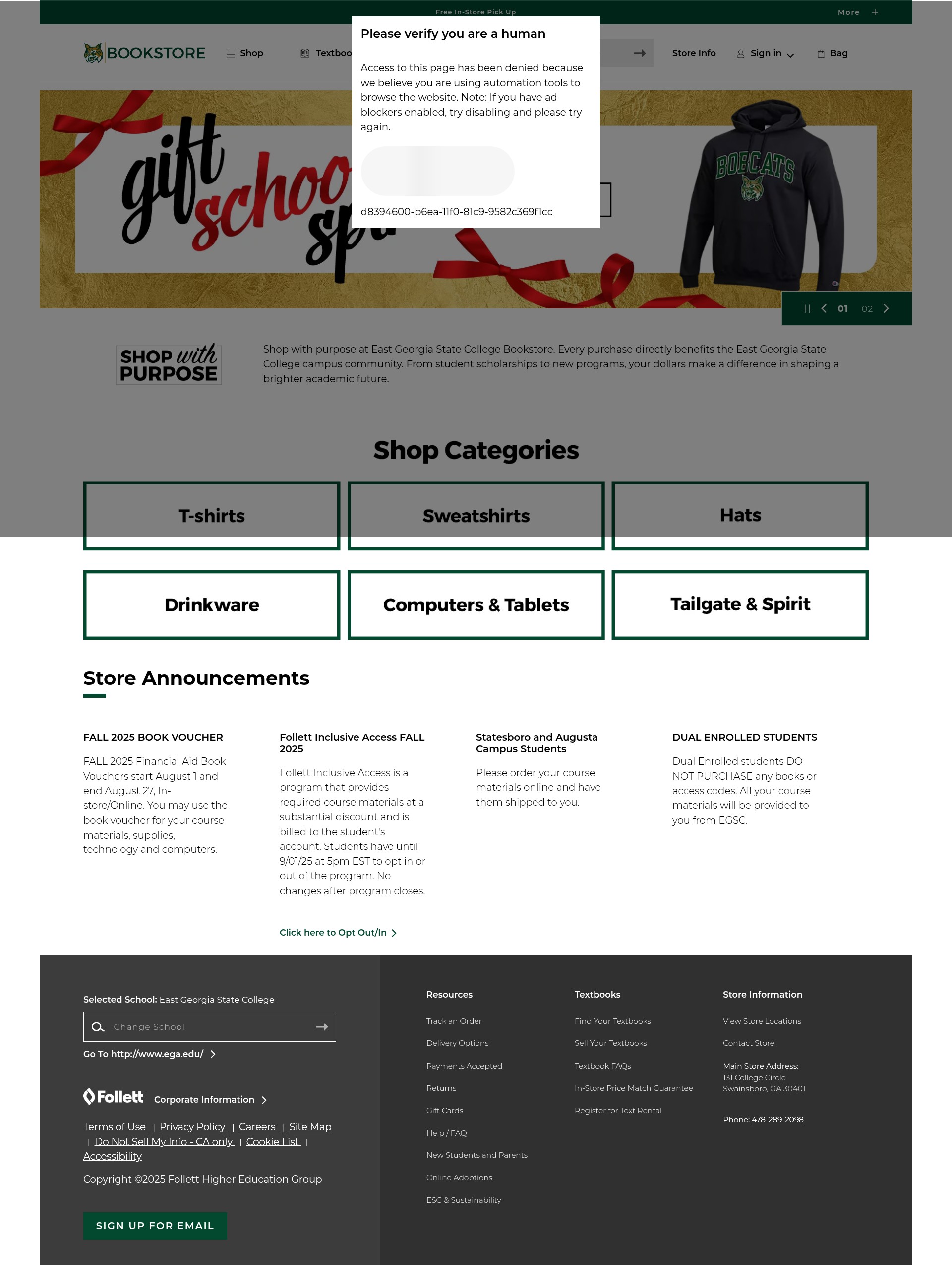 Screenshot of www.ega.edu