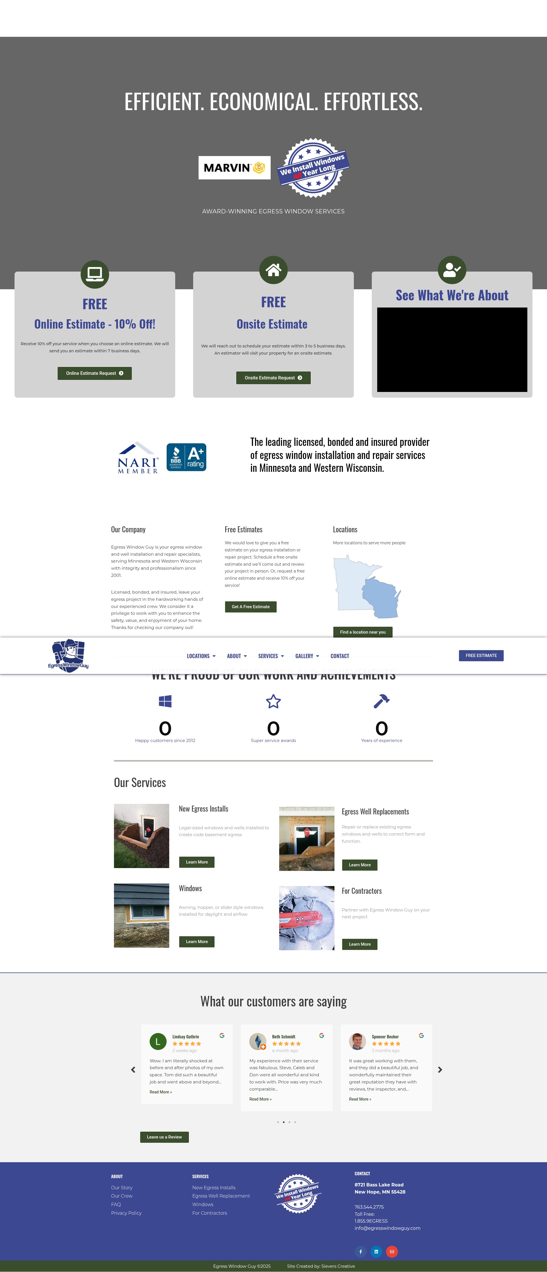 Screenshot of www.egresswindowguy.com