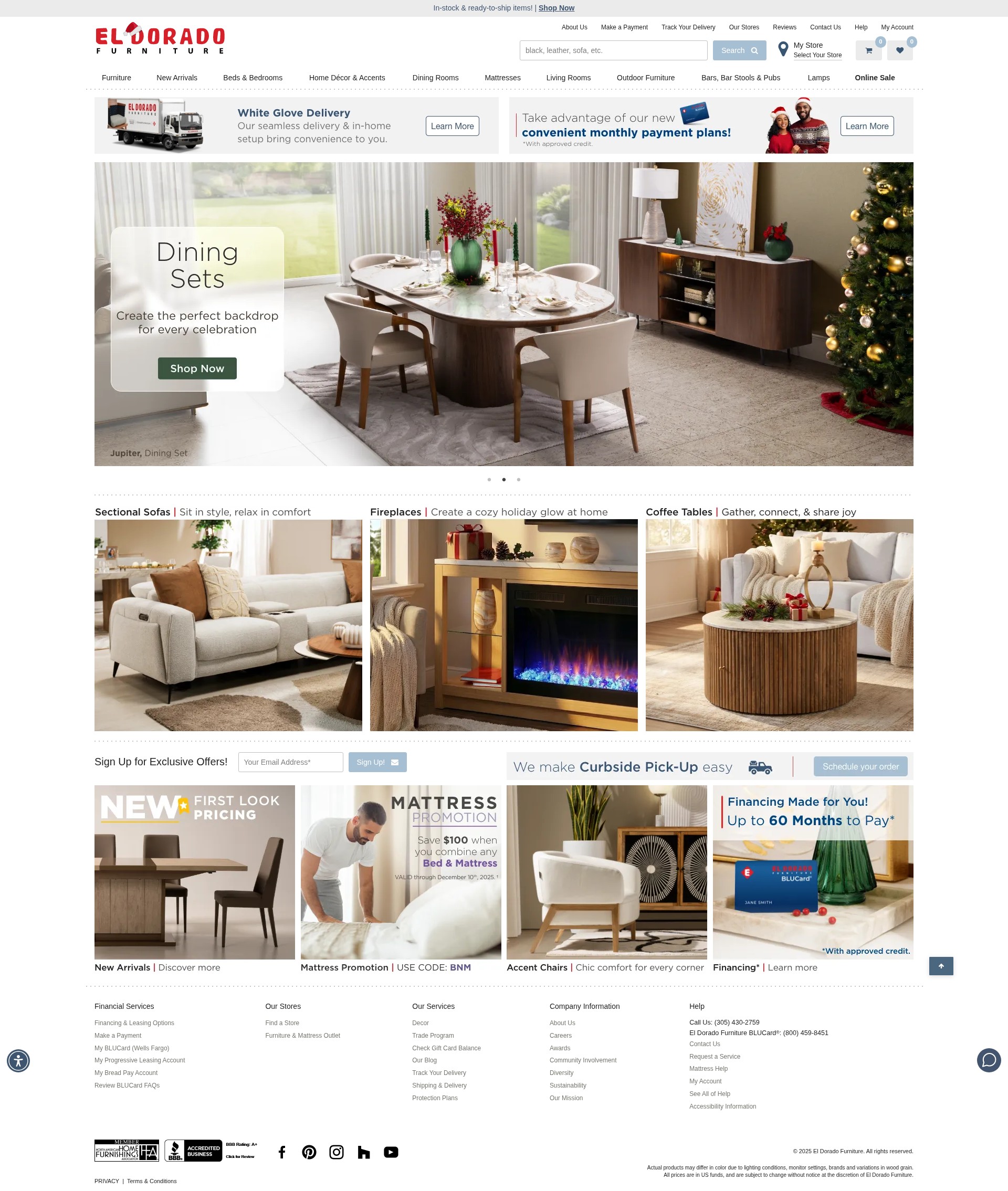 Screenshot of www.eldoradofurniture.com