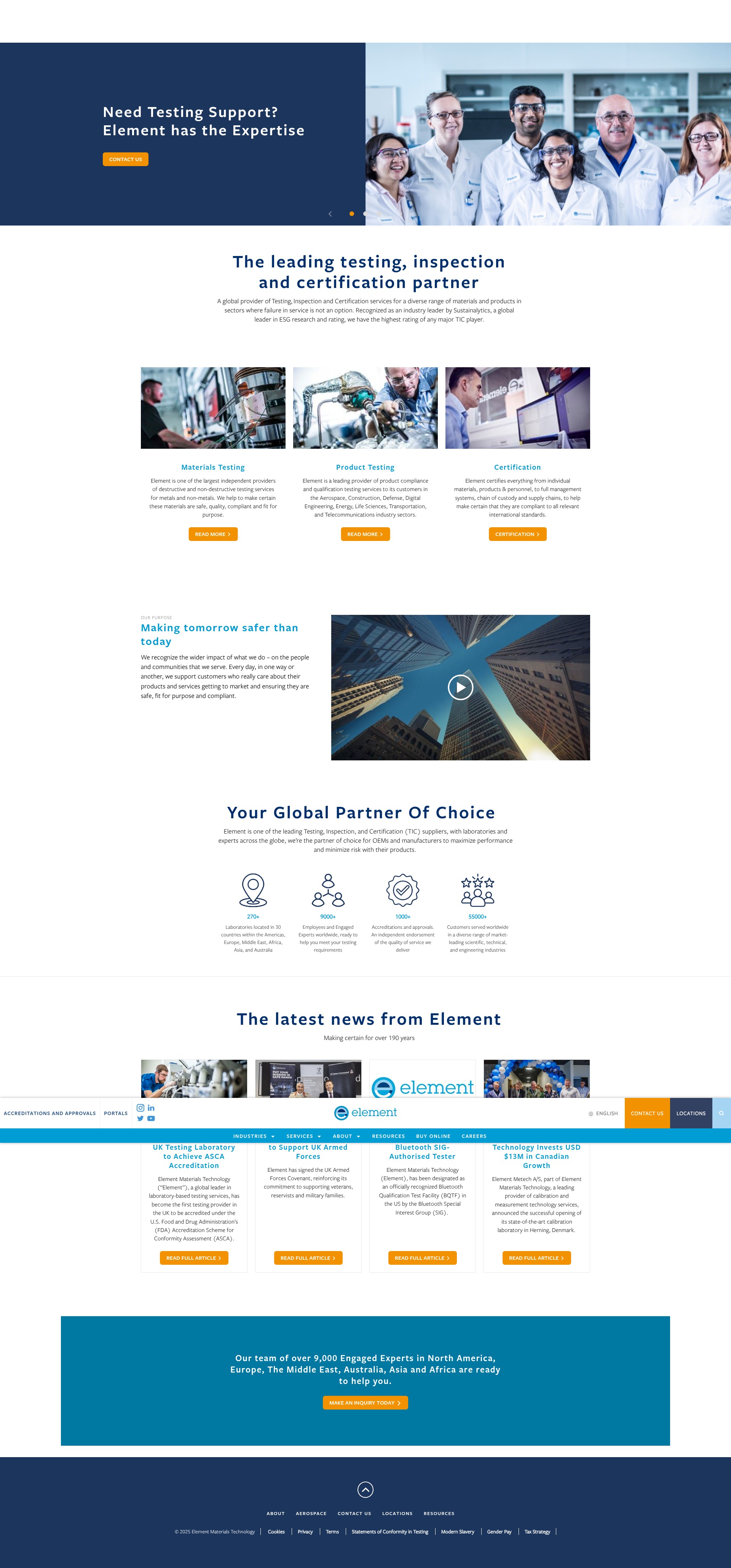 Screenshot of www.element.com