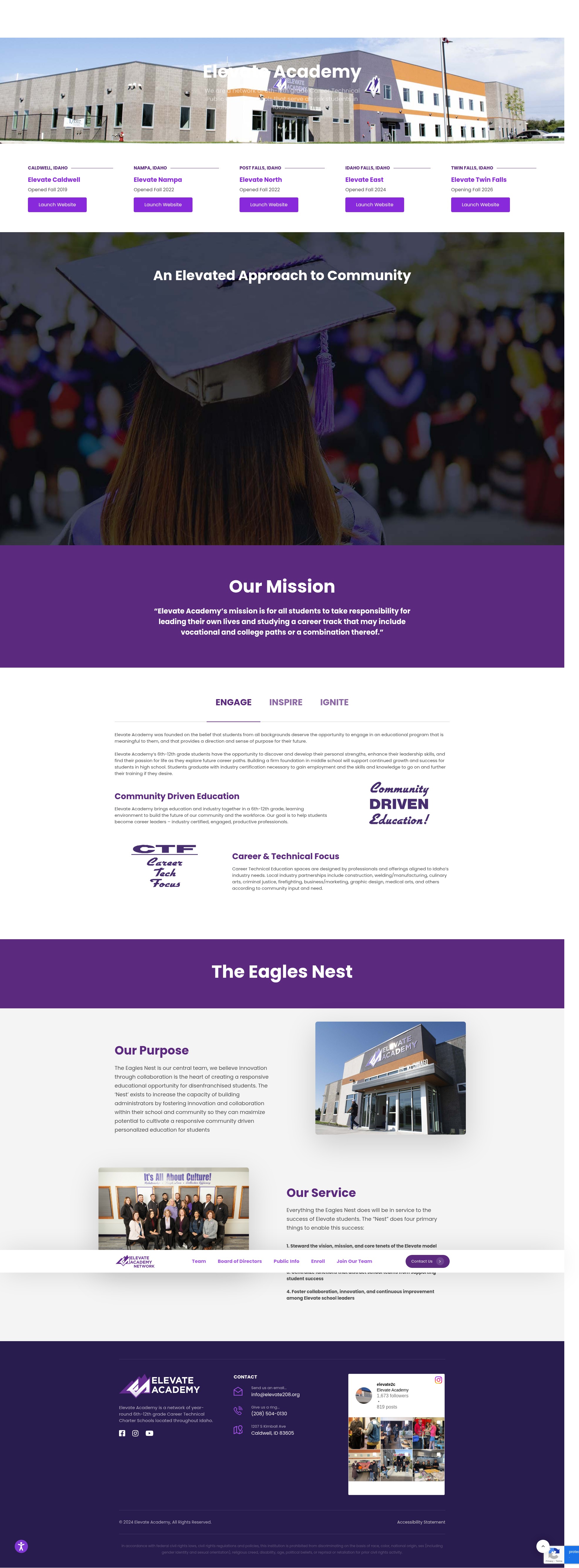 Screenshot of www.elevate208.org