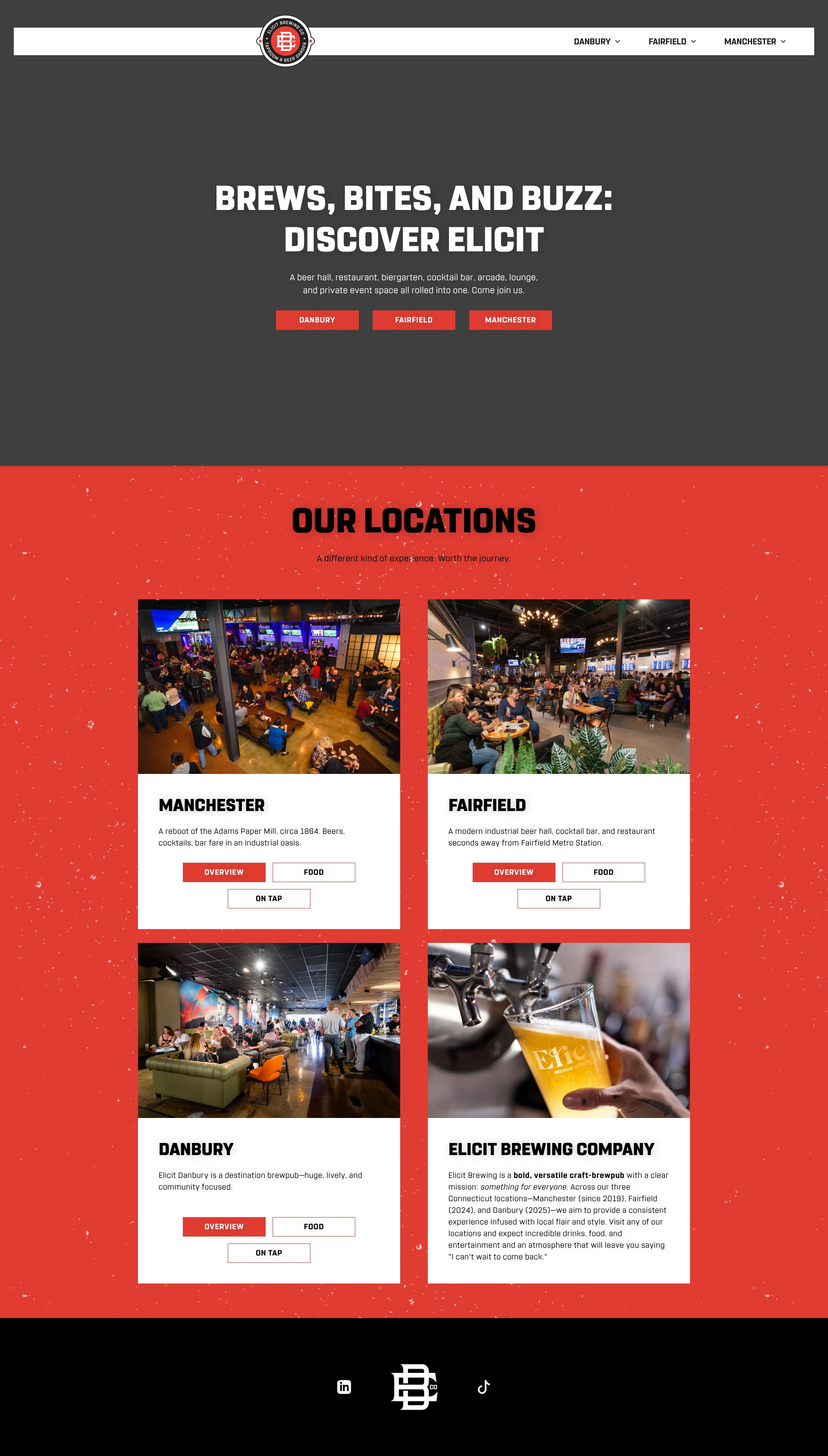 Screenshot of www.elicitbrewing.com