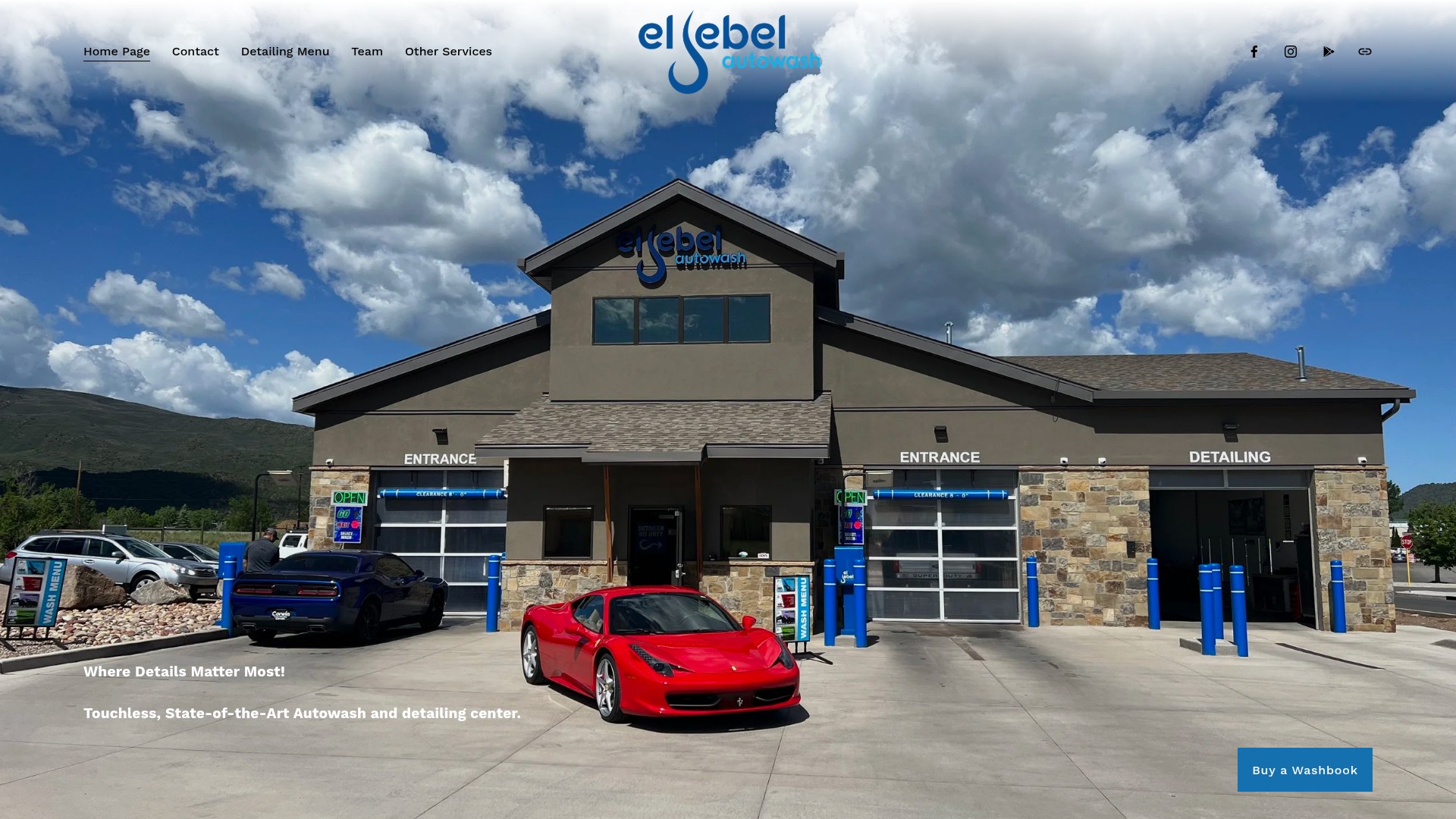 Screenshot of www.eljebelautowash.com
