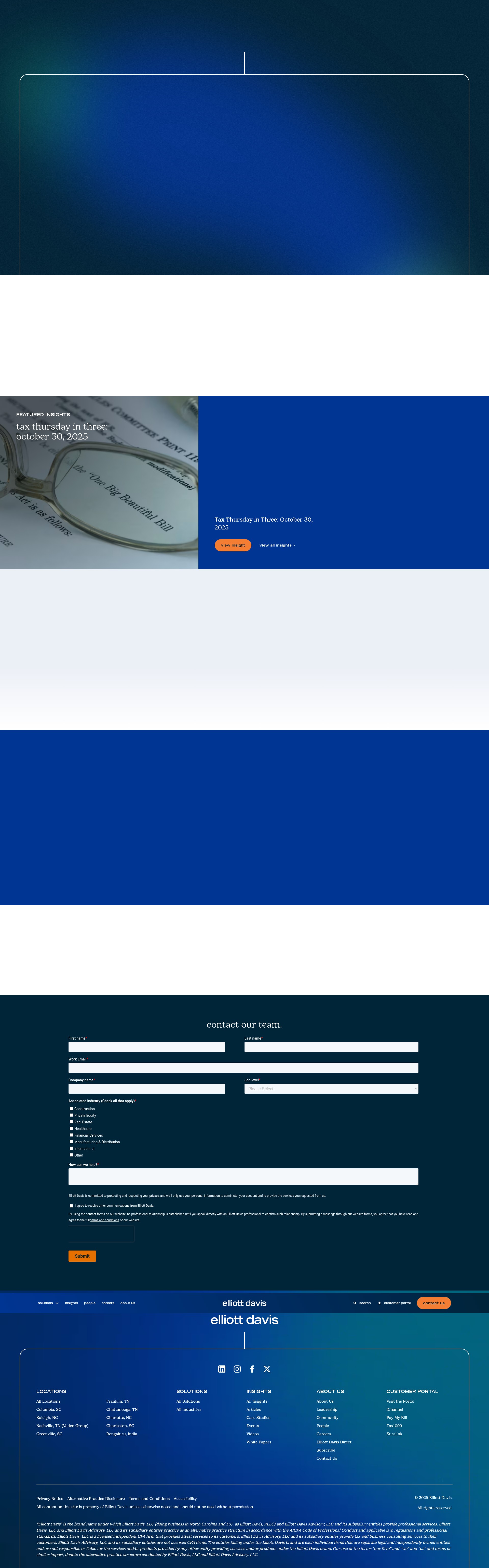 Screenshot of www.elliottdavis.com