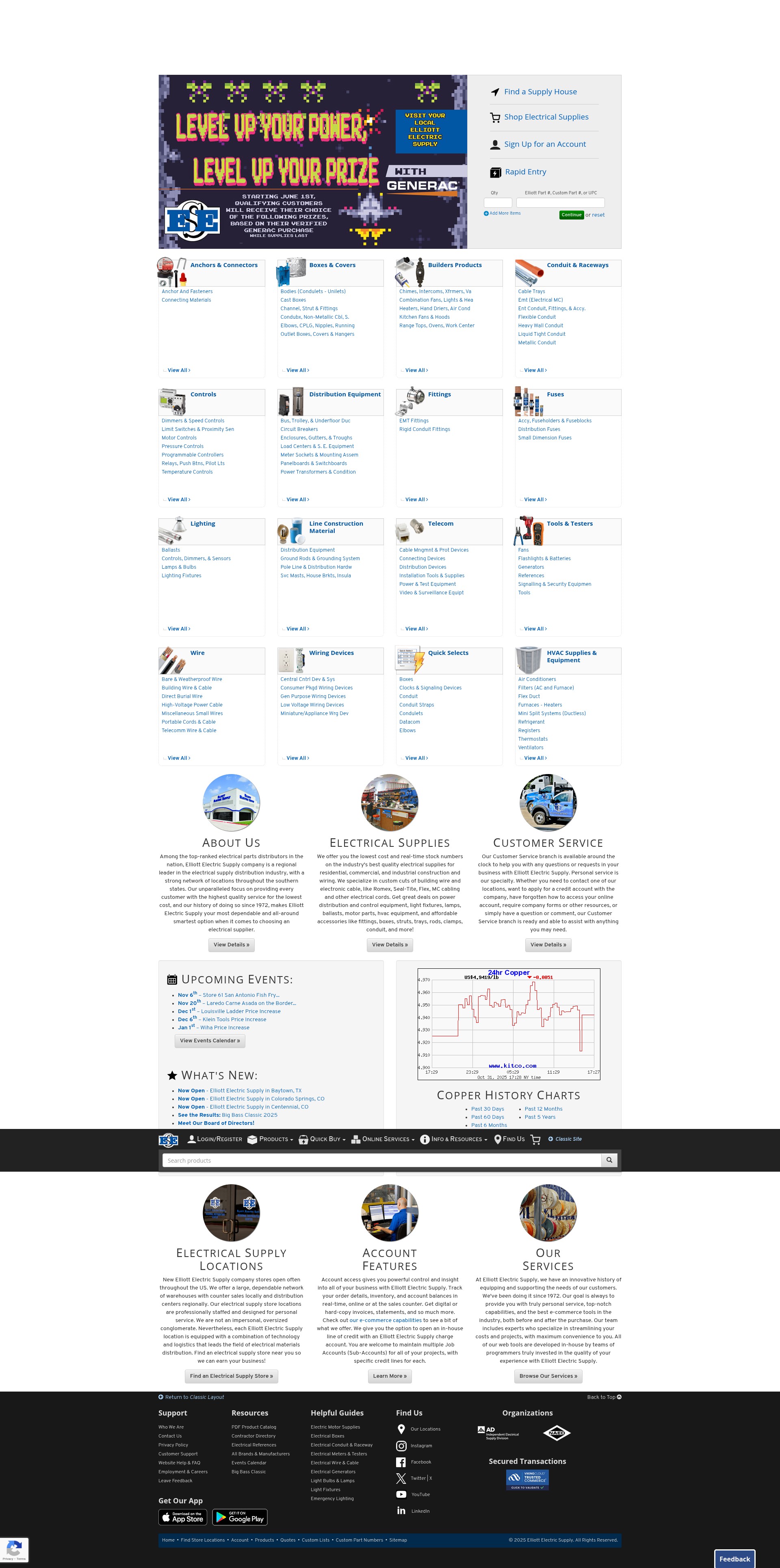 Screenshot of www.elliottelectric.com