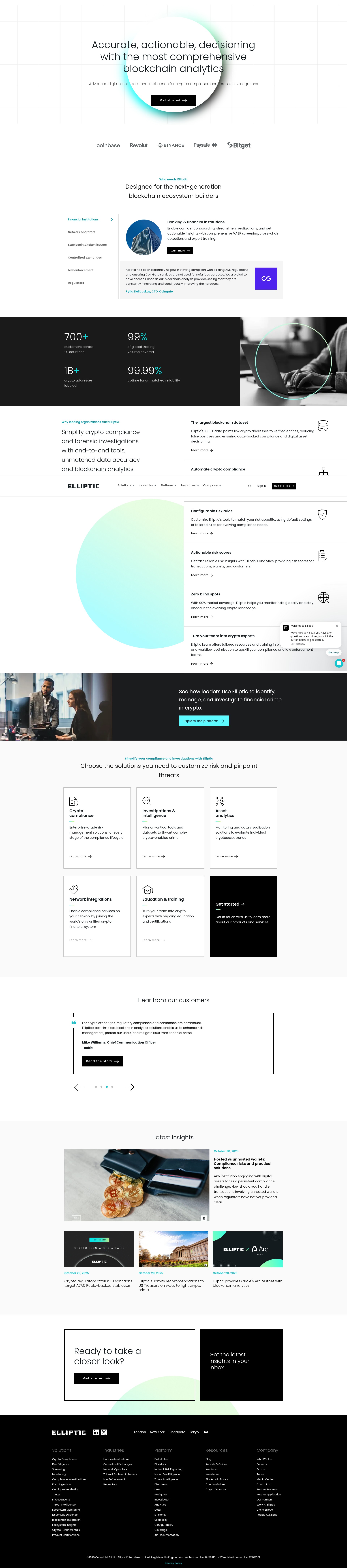 Screenshot of www.elliptic.co