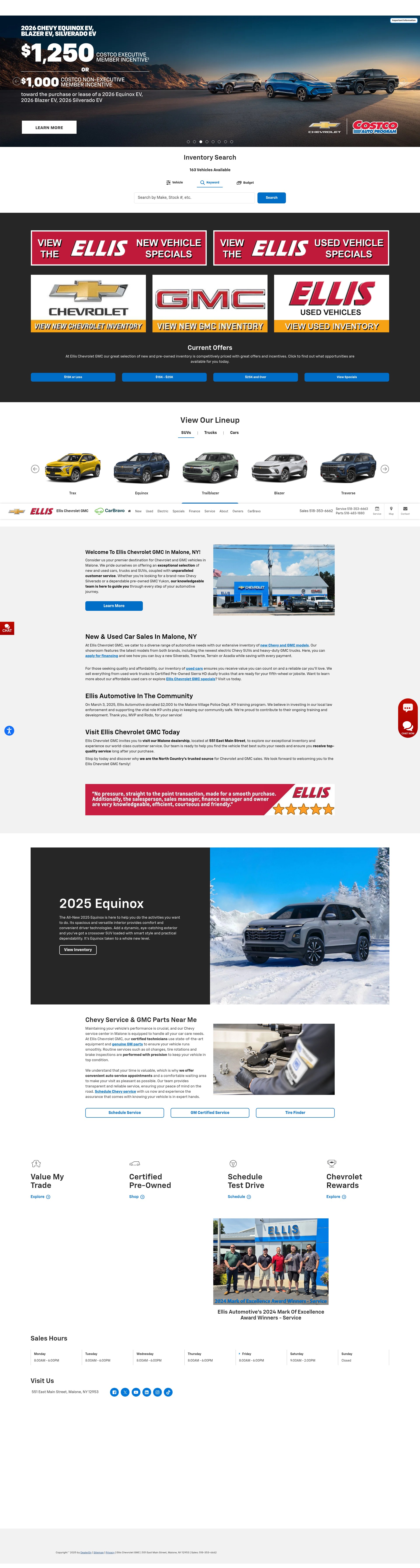 Screenshot of www.ellischevrolet.com