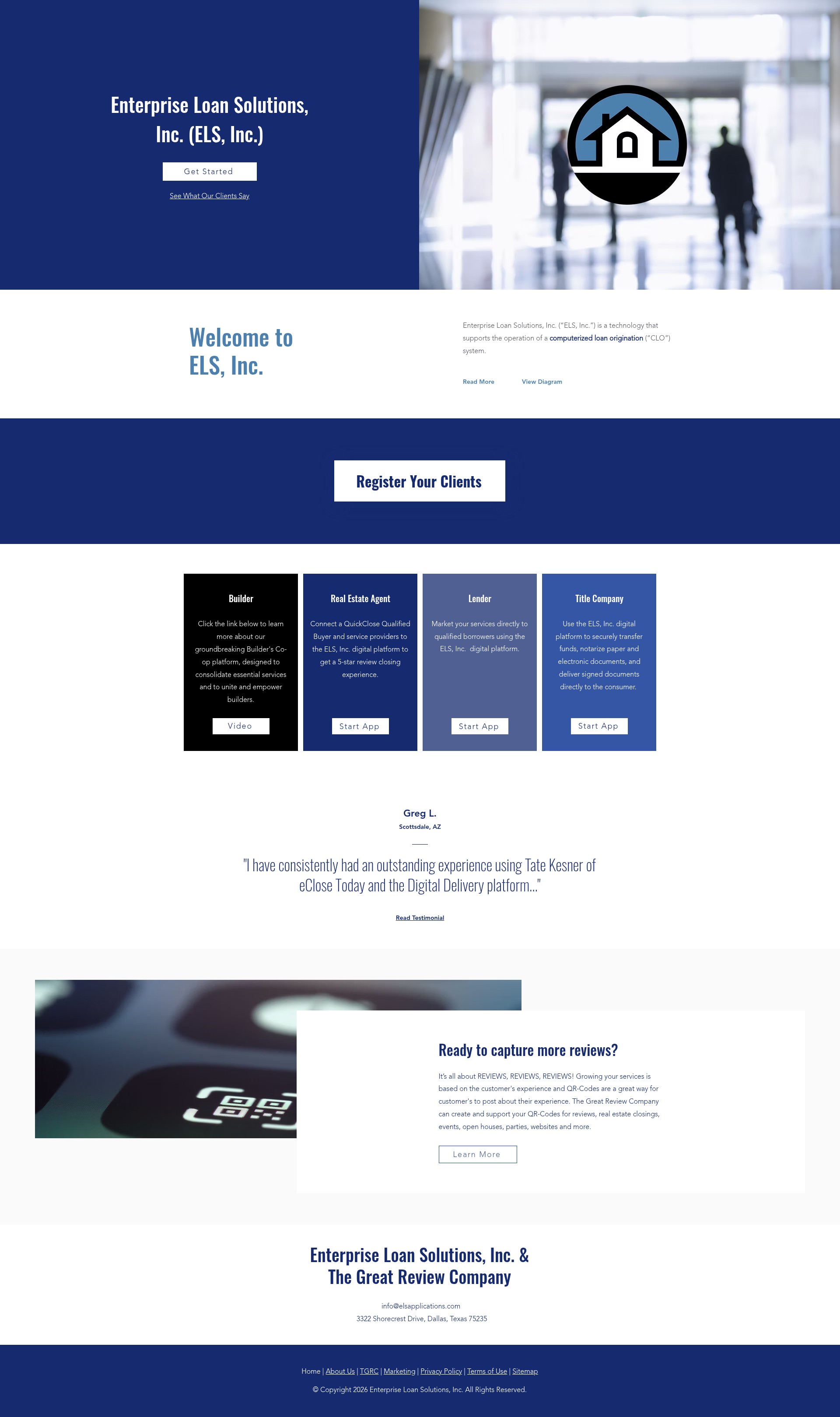 Screenshot of www.elsapplications.com