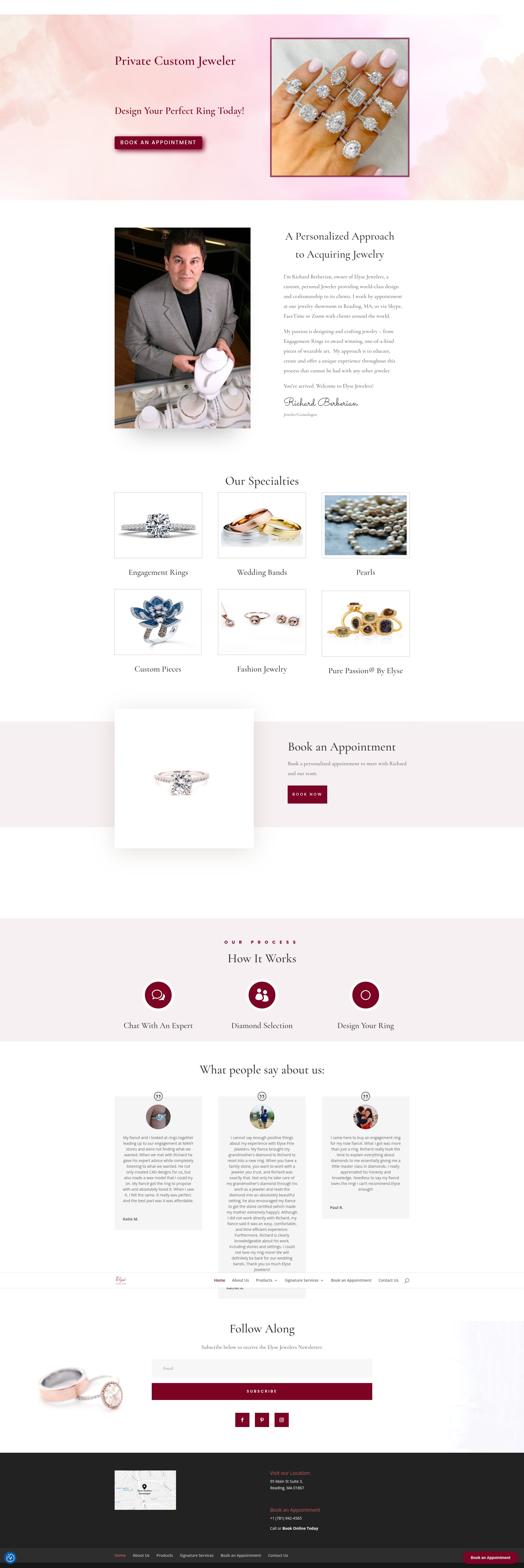 Screenshot of www.elysejewelers.com