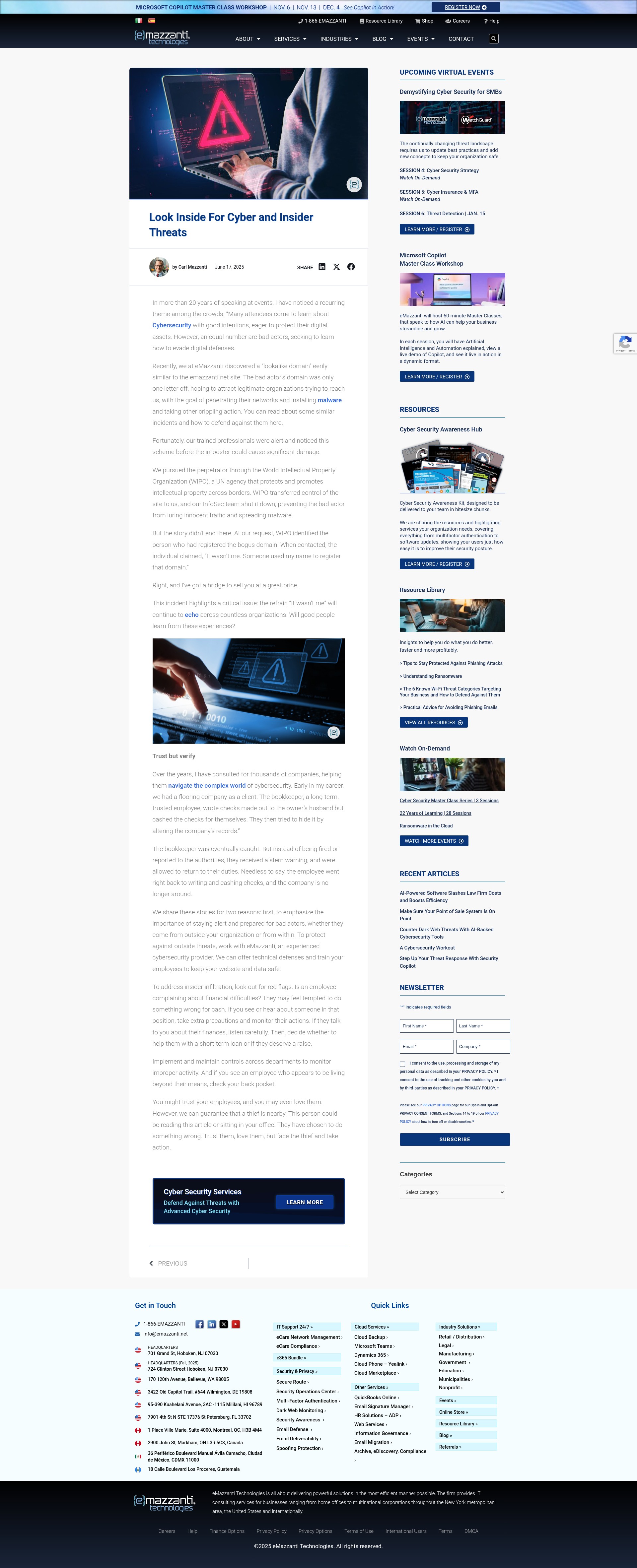 Screenshot of www.emazzanti.net