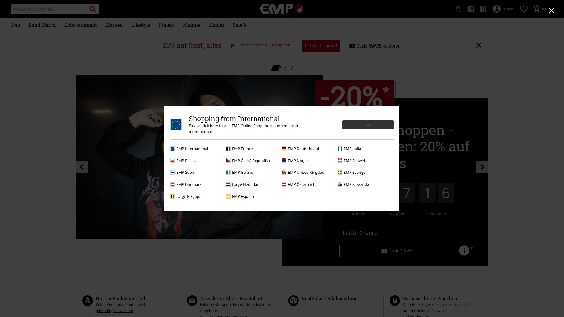 Screenshot of www.emp.de