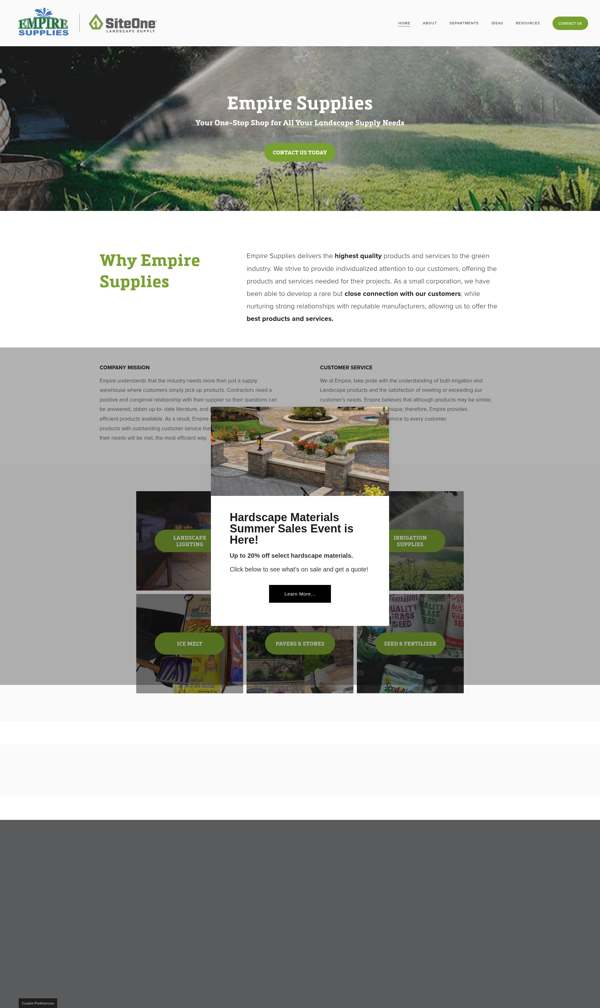 Screenshot of www.empiresupplies.net