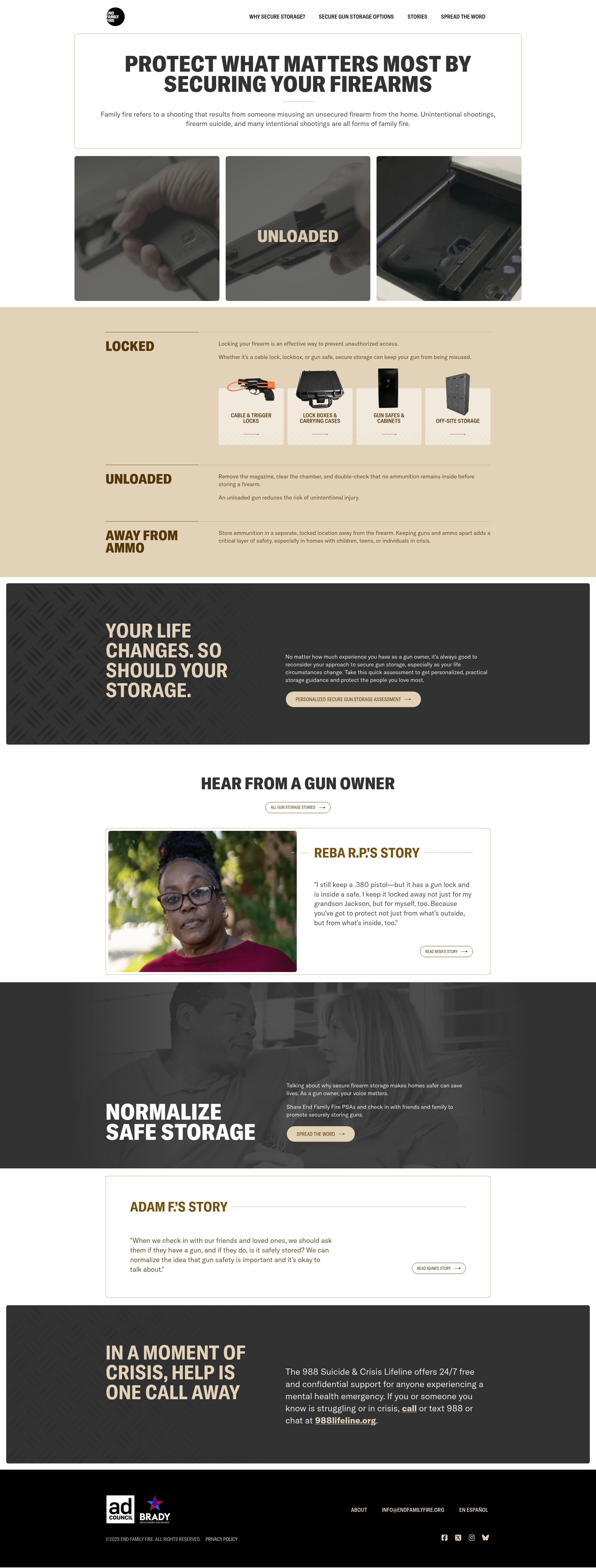 Screenshot of www.endfamilyfire.org