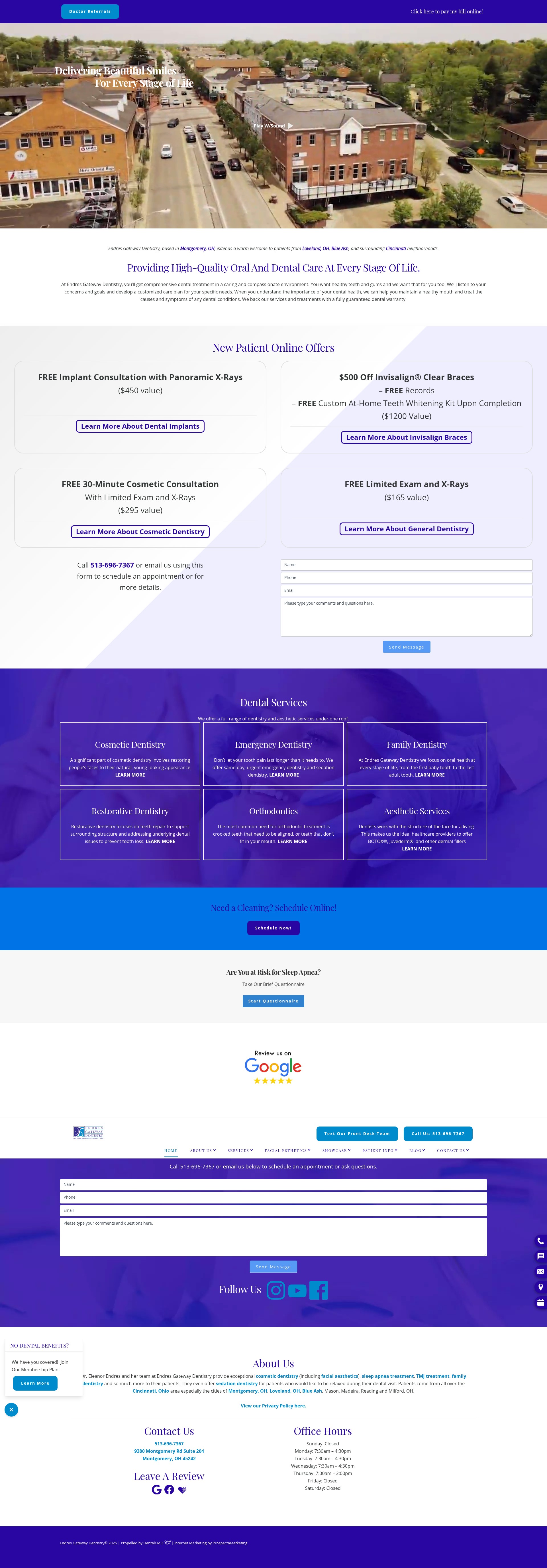 Screenshot of www.endresdentistry.com