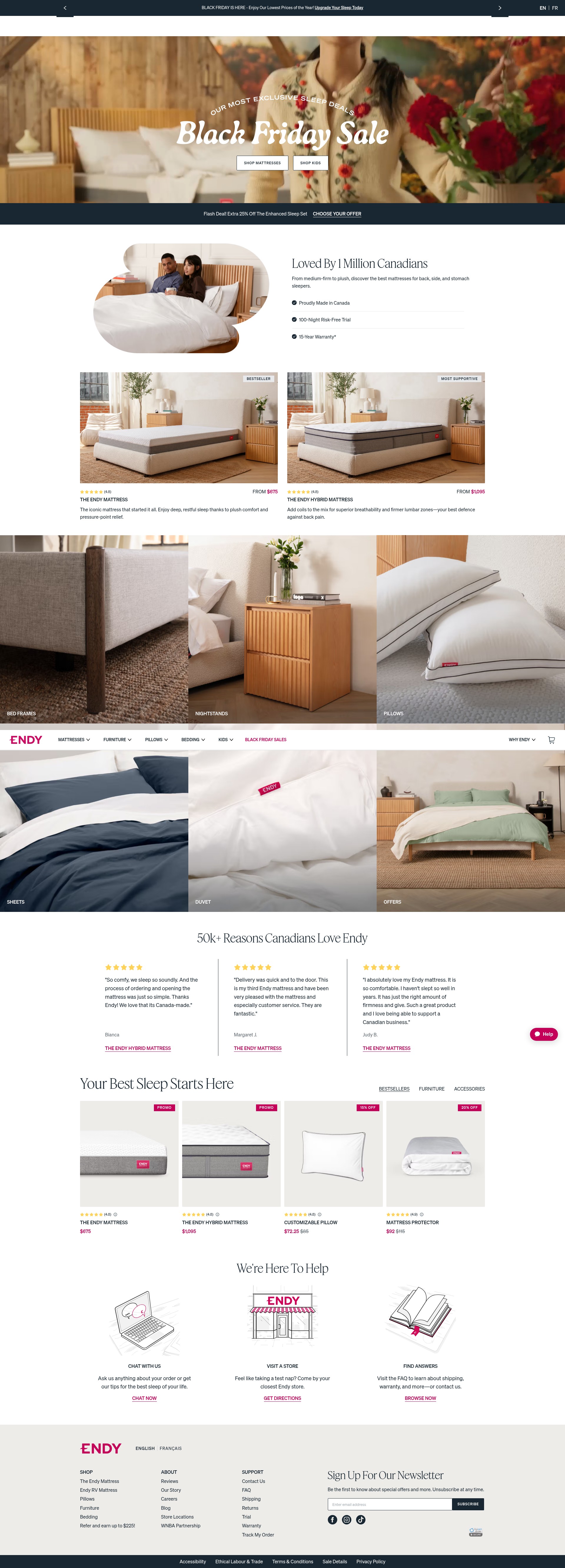 Screenshot of www.endy.com