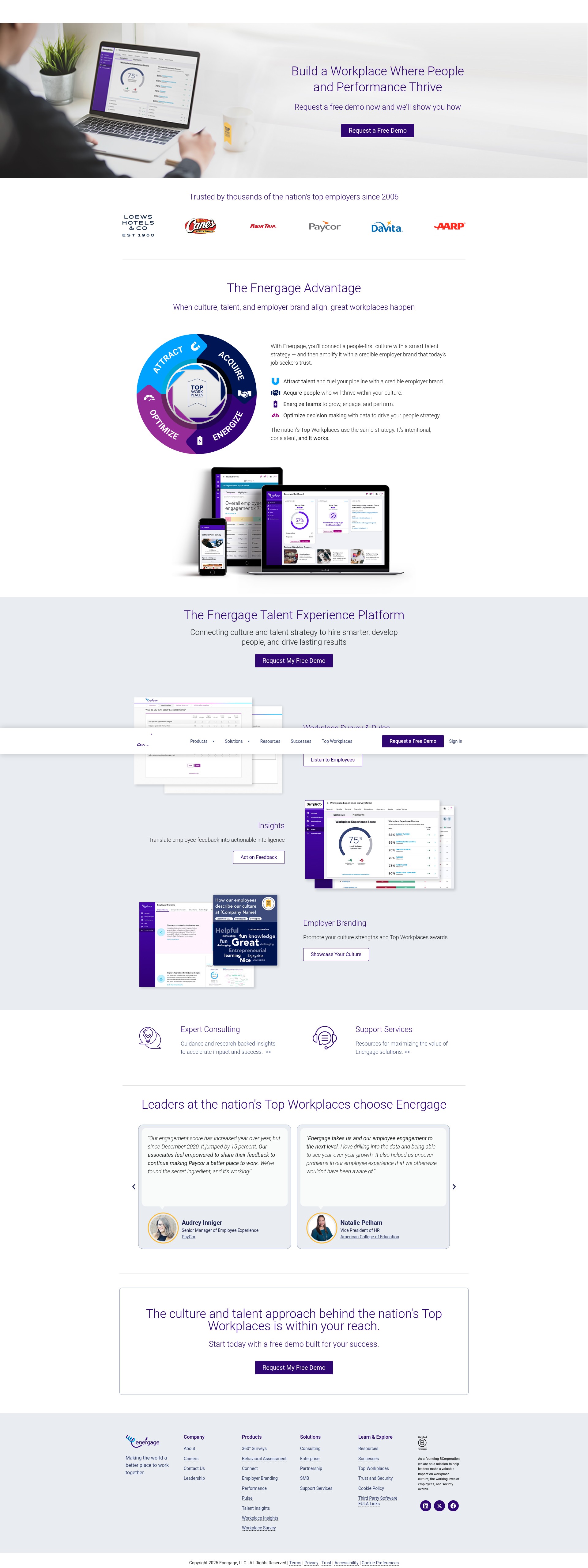 Screenshot of www.energage.com