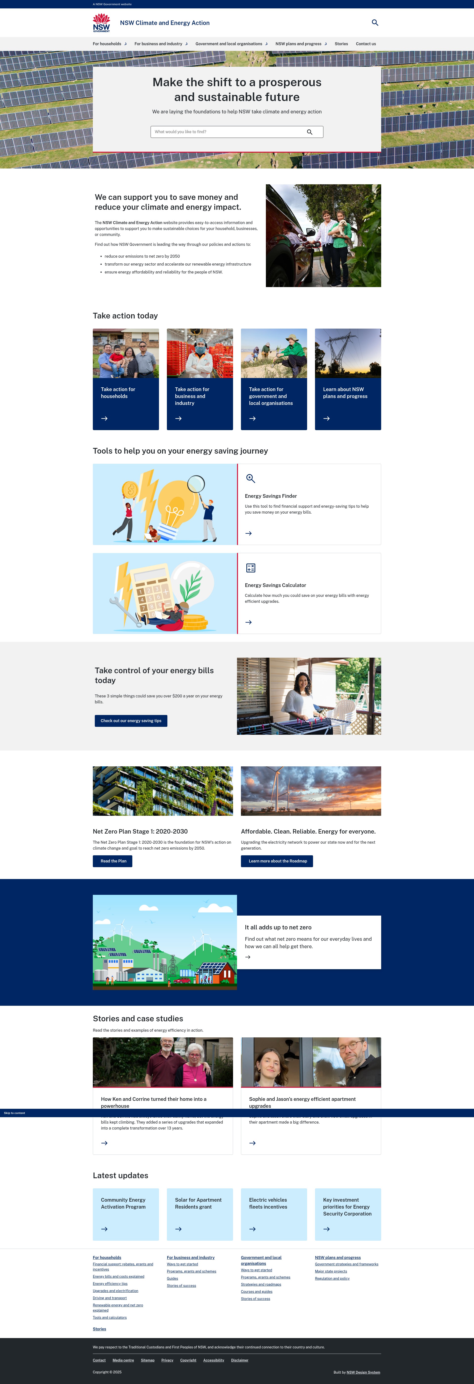 Screenshot of www.energy.nsw.gov.au
