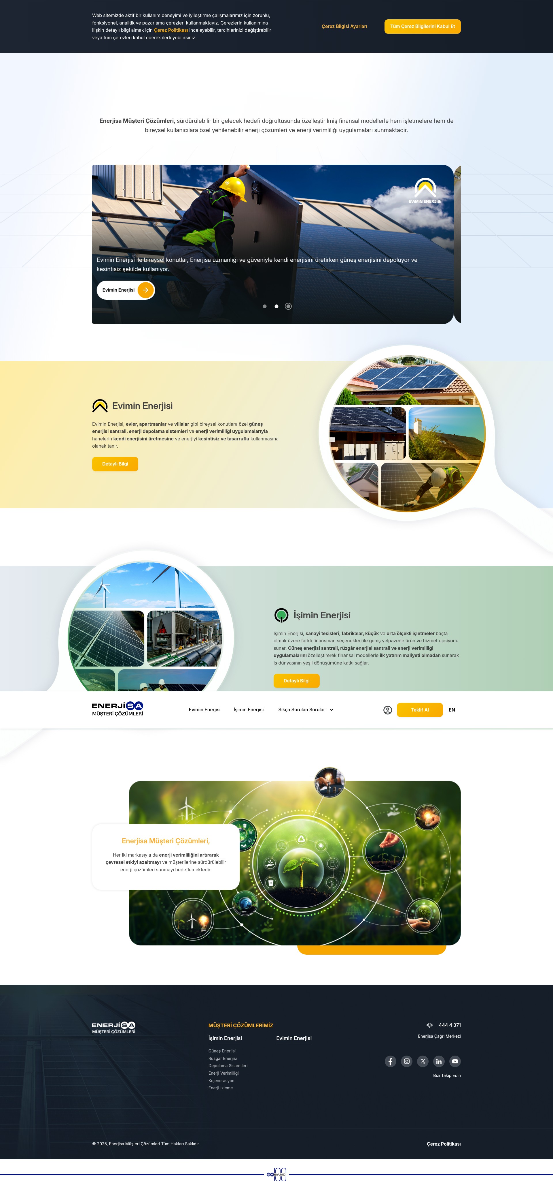Screenshot of www.enerjisamustericozumleri.com