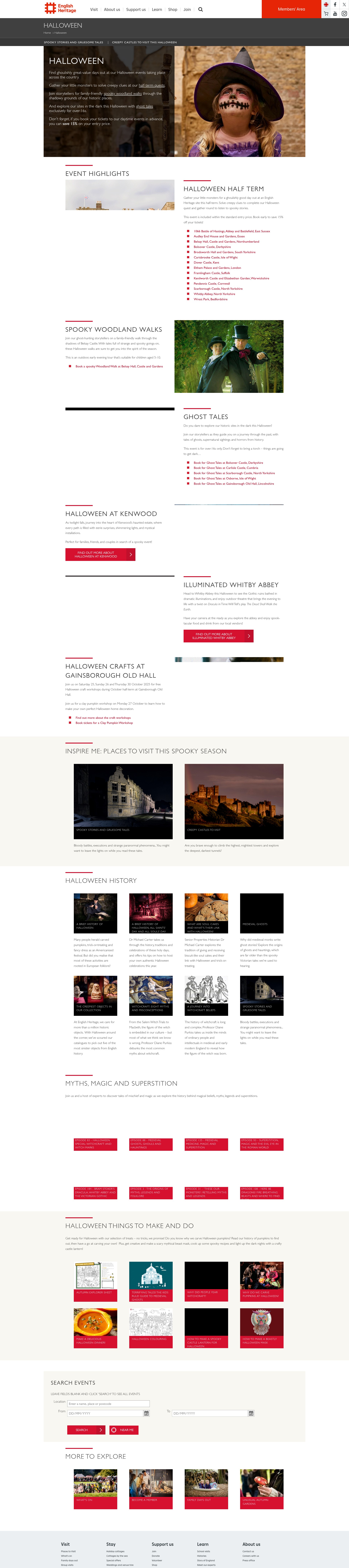 Screenshot of www.english-heritage.org.uk