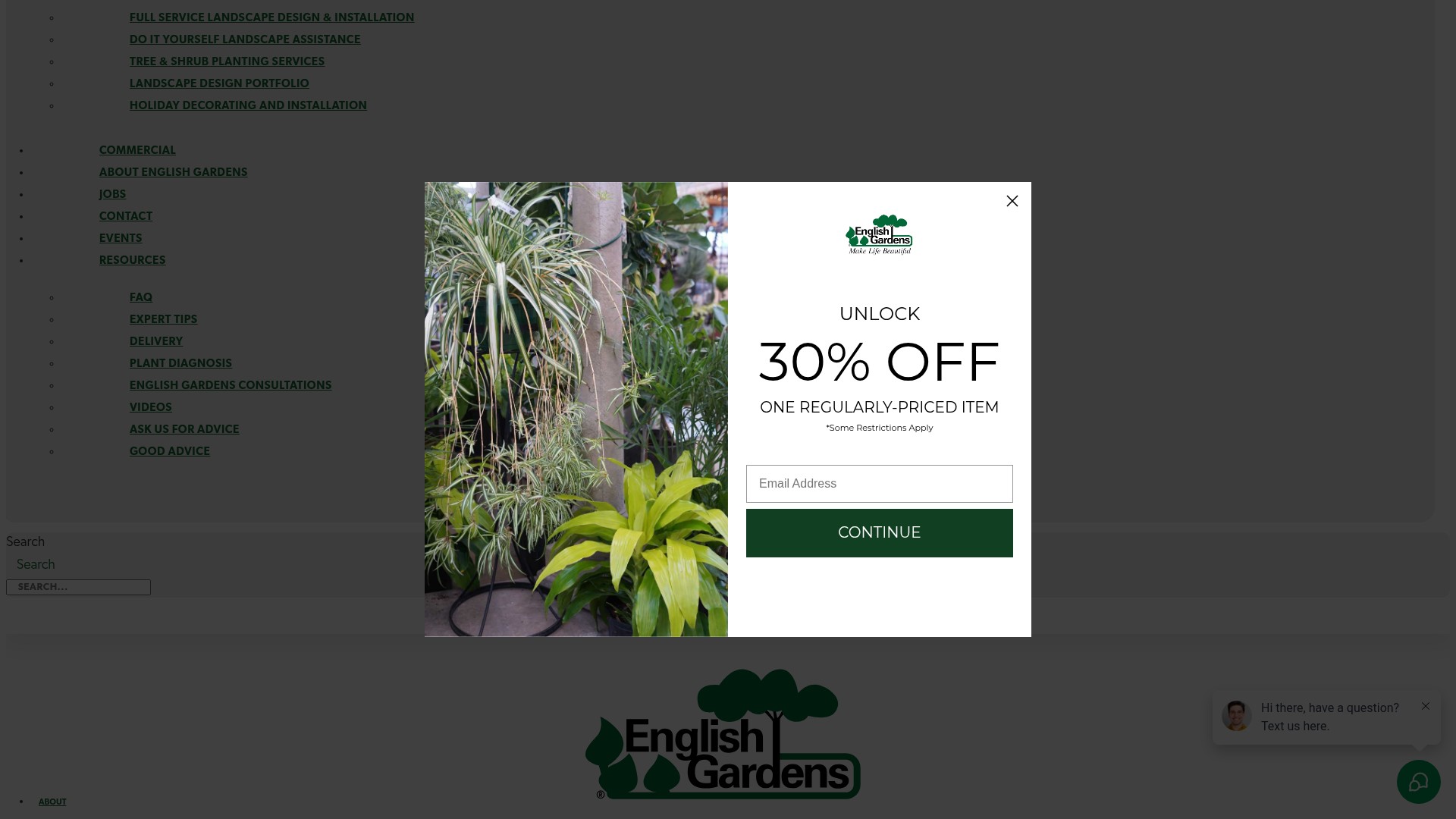 Screenshot of www.englishgardens.com