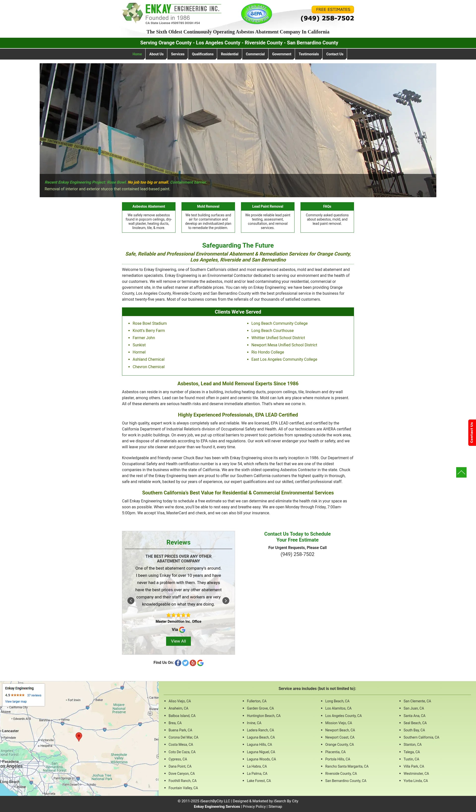 Screenshot of www.enkayengineering.com