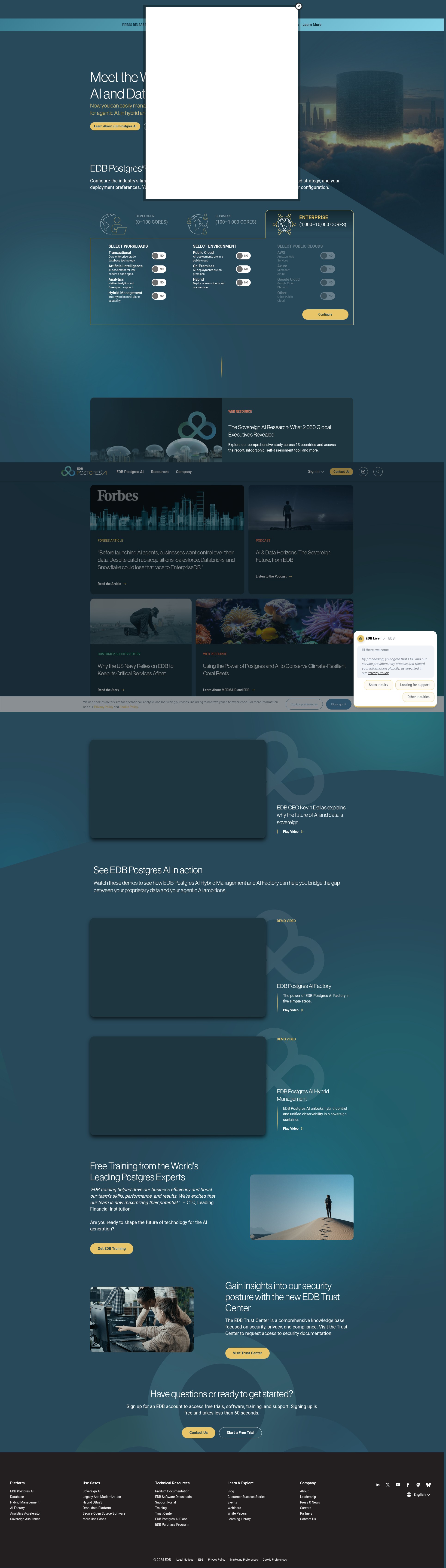 Screenshot of www.enterprisedb.com