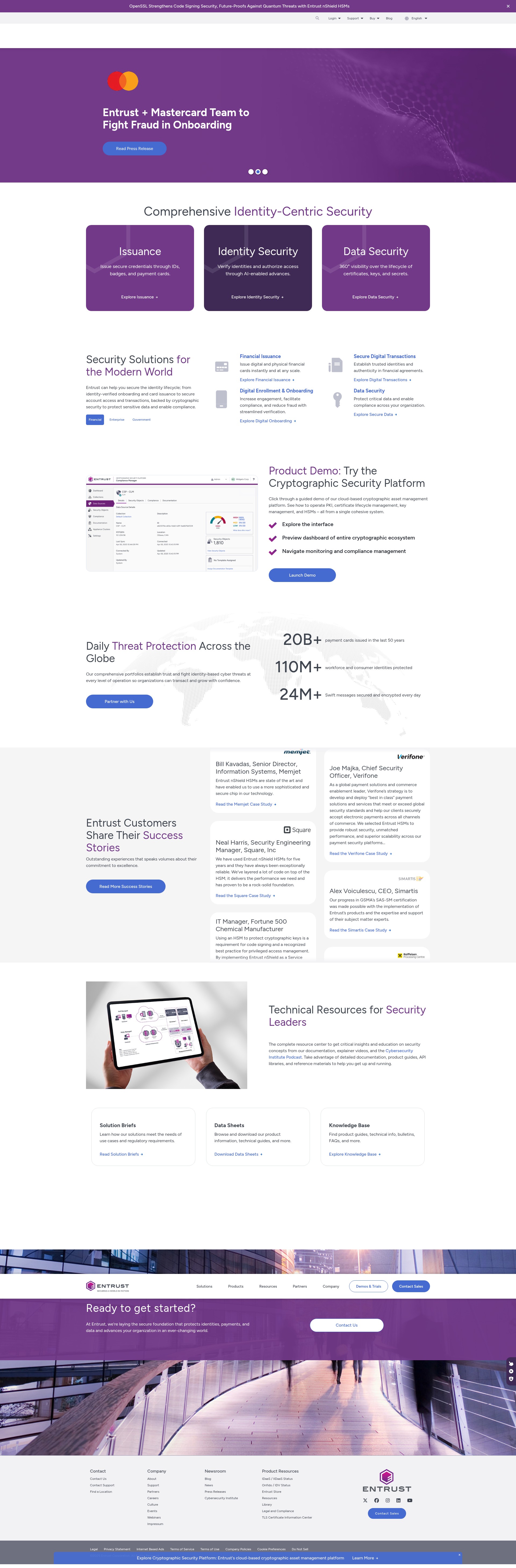 Screenshot of www.entrust.com