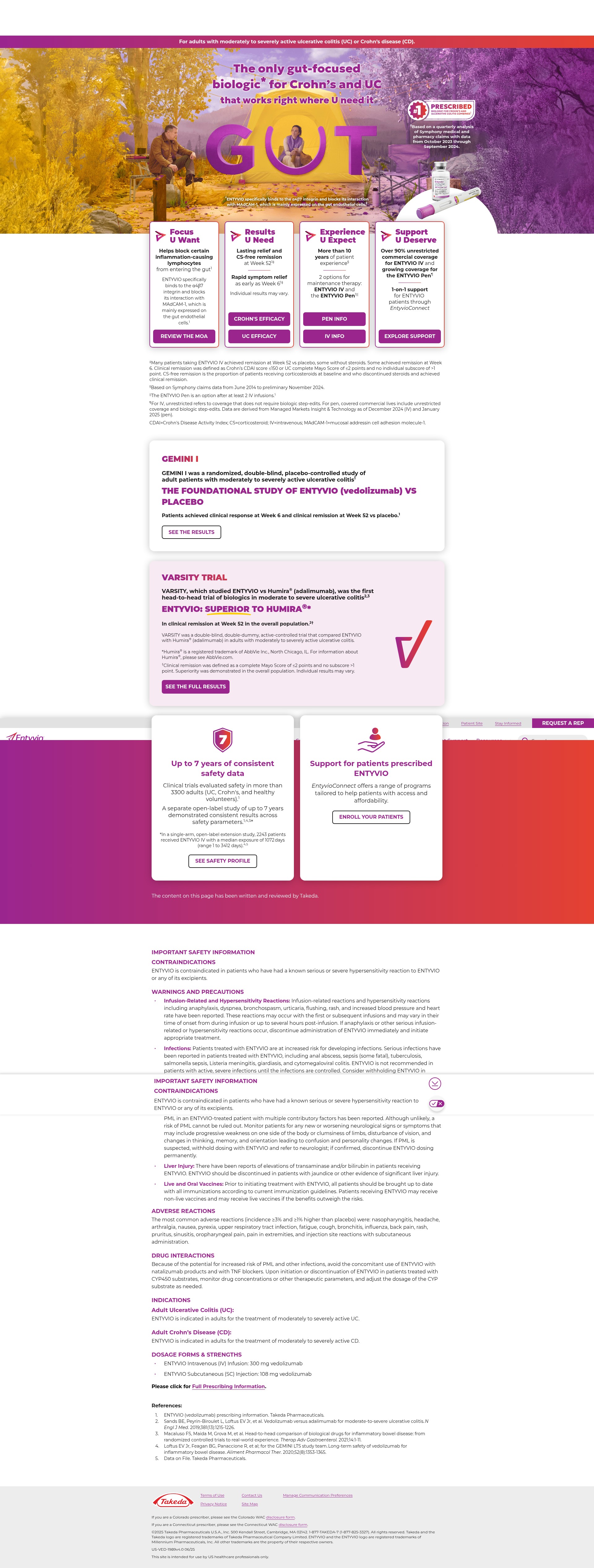 Screenshot of www.entyviohcp.com