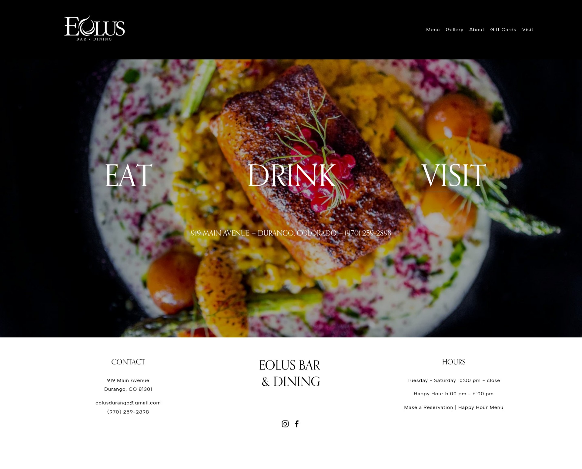 Screenshot of www.eolusdurango.com