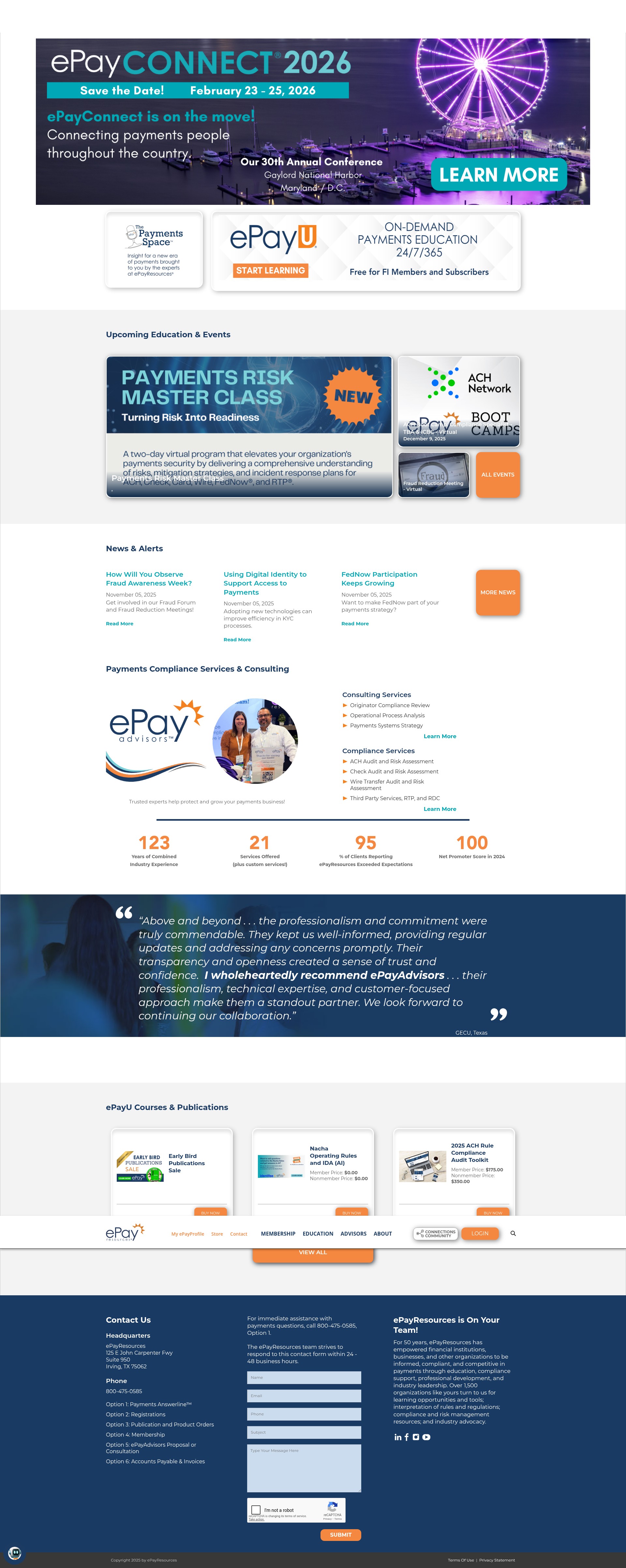 Screenshot of www.epayresources.org