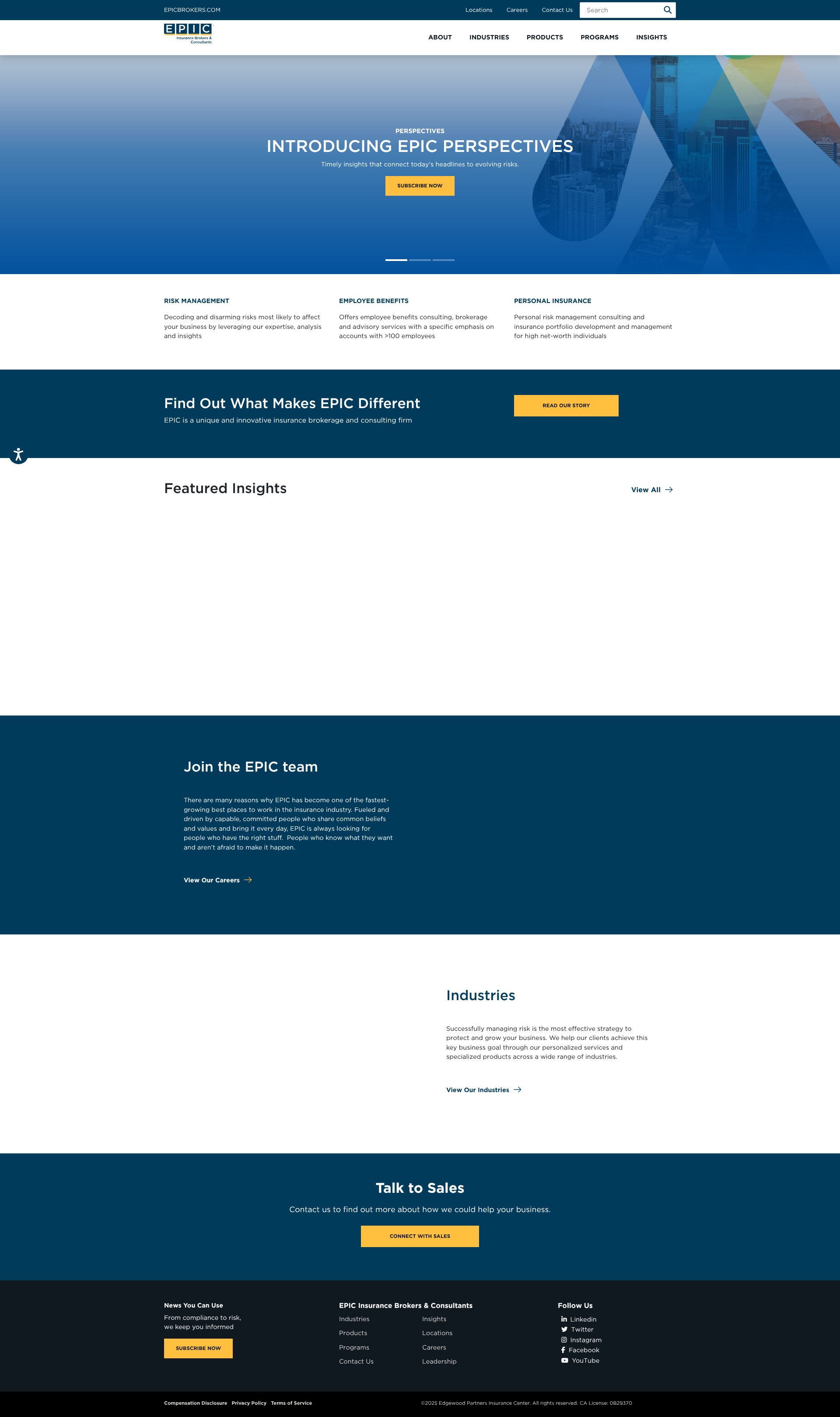 Screenshot of www.epicbrokers.com