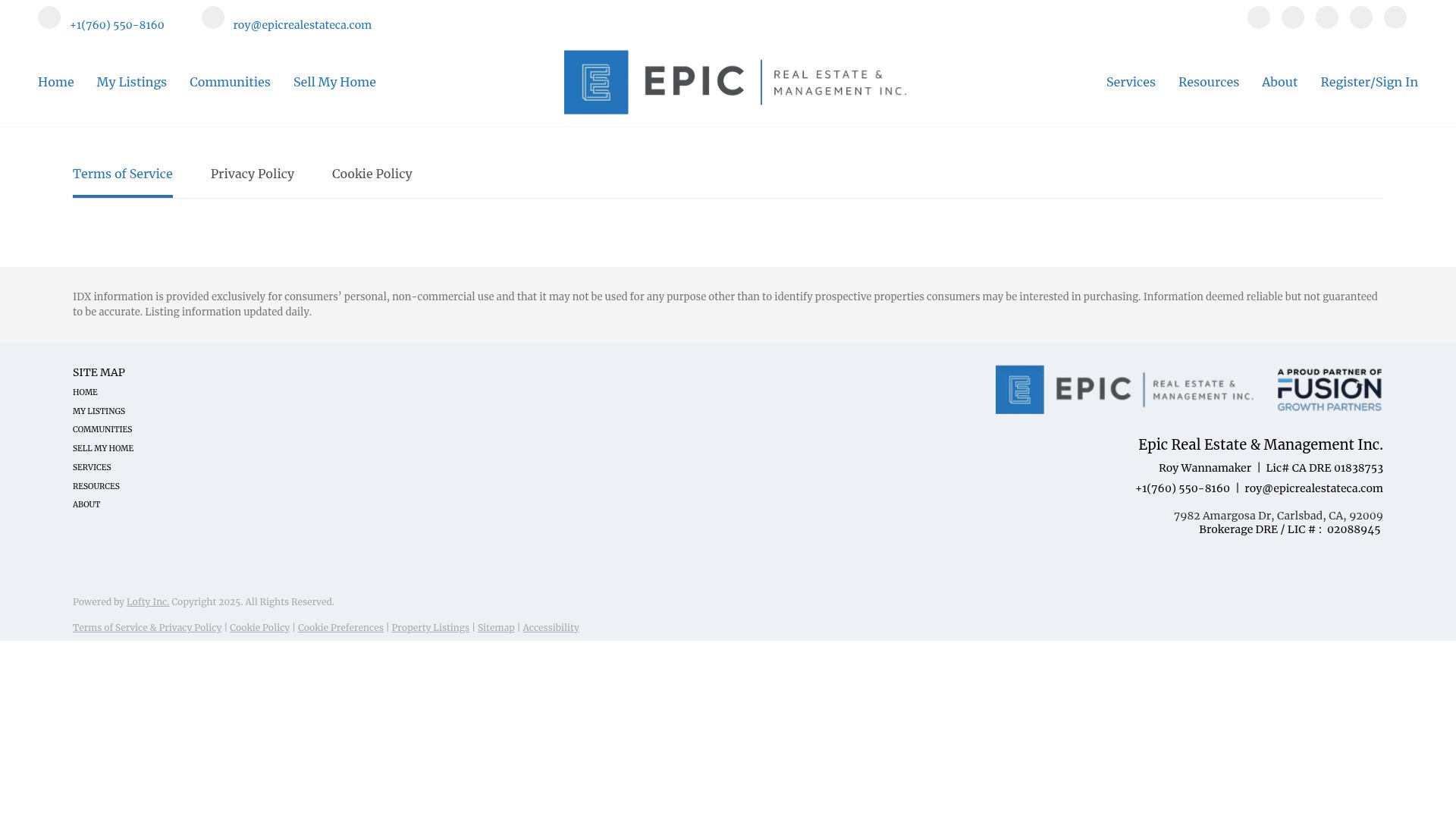 Screenshot of www.epicrealestateca.com