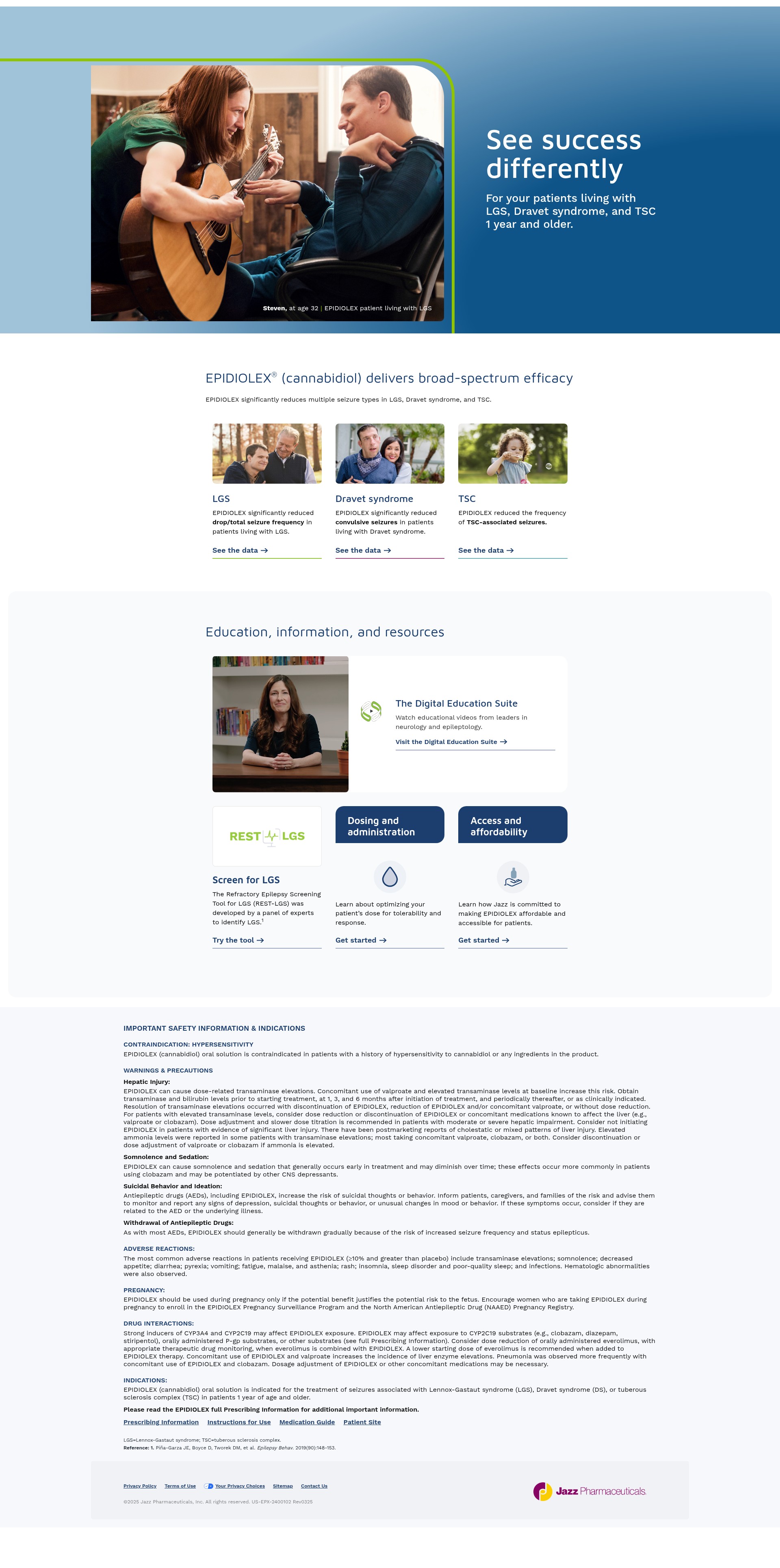 Screenshot of www.epidiolexhcp.com