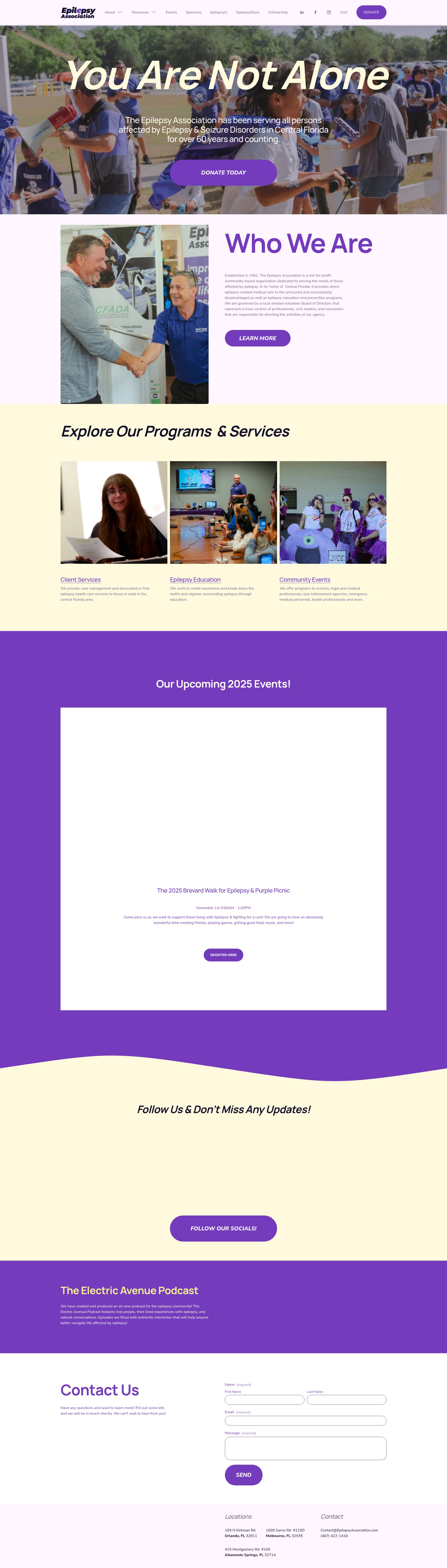Screenshot of www.epilepsyassociation.com