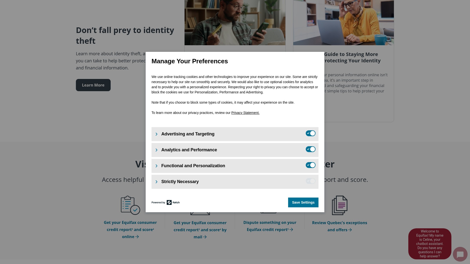 Screenshot of www.equifax.ca