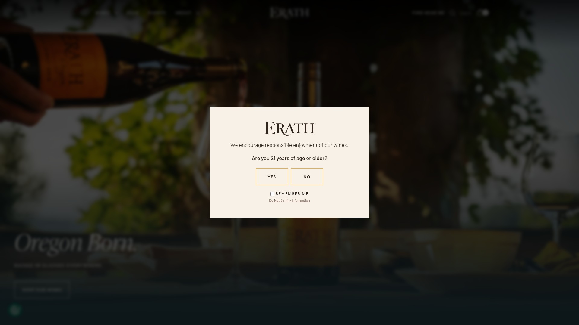 Screenshot of www.erath.com