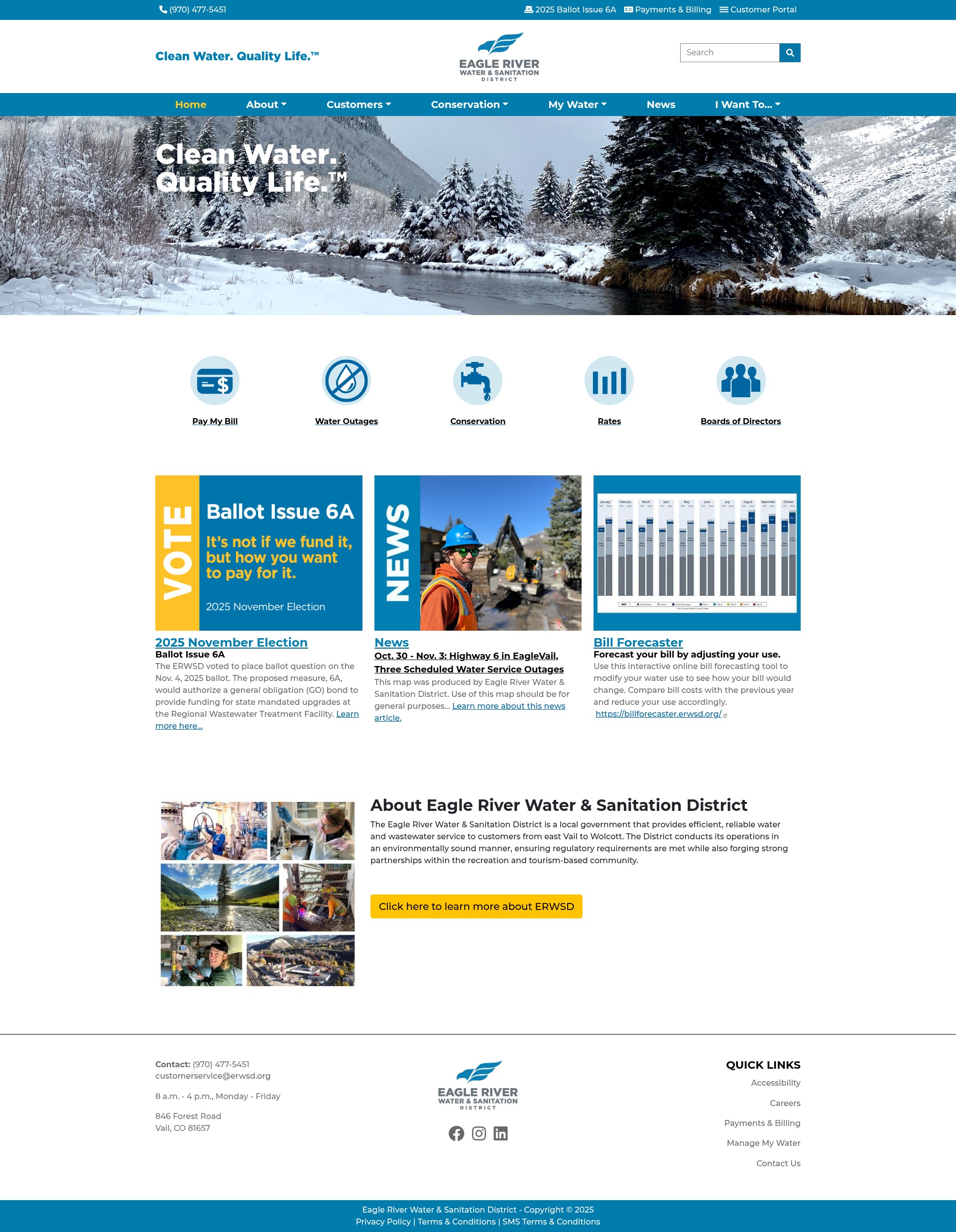 Screenshot of www.erwsd.org