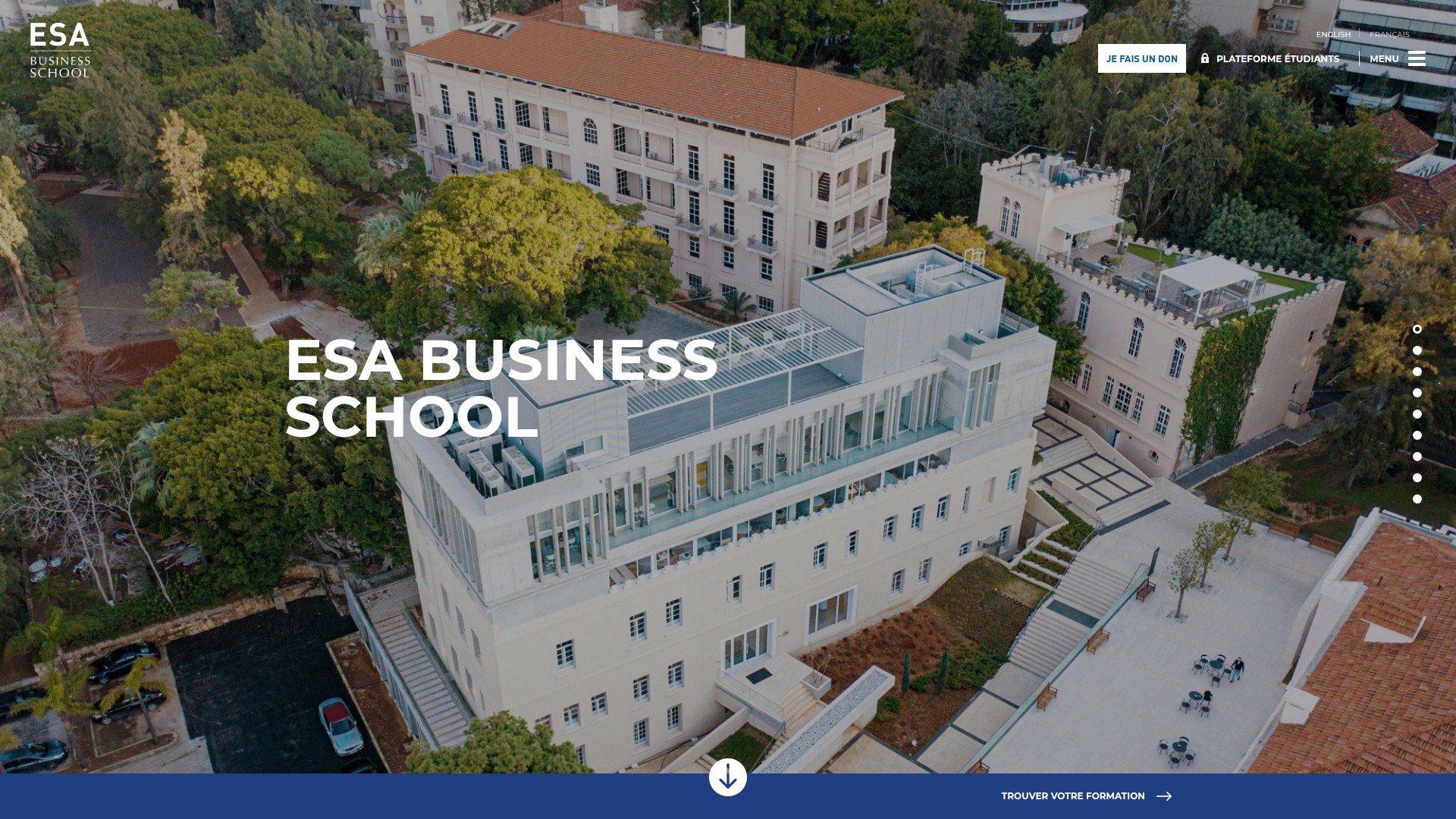 Screenshot of www.esa.edu.lb