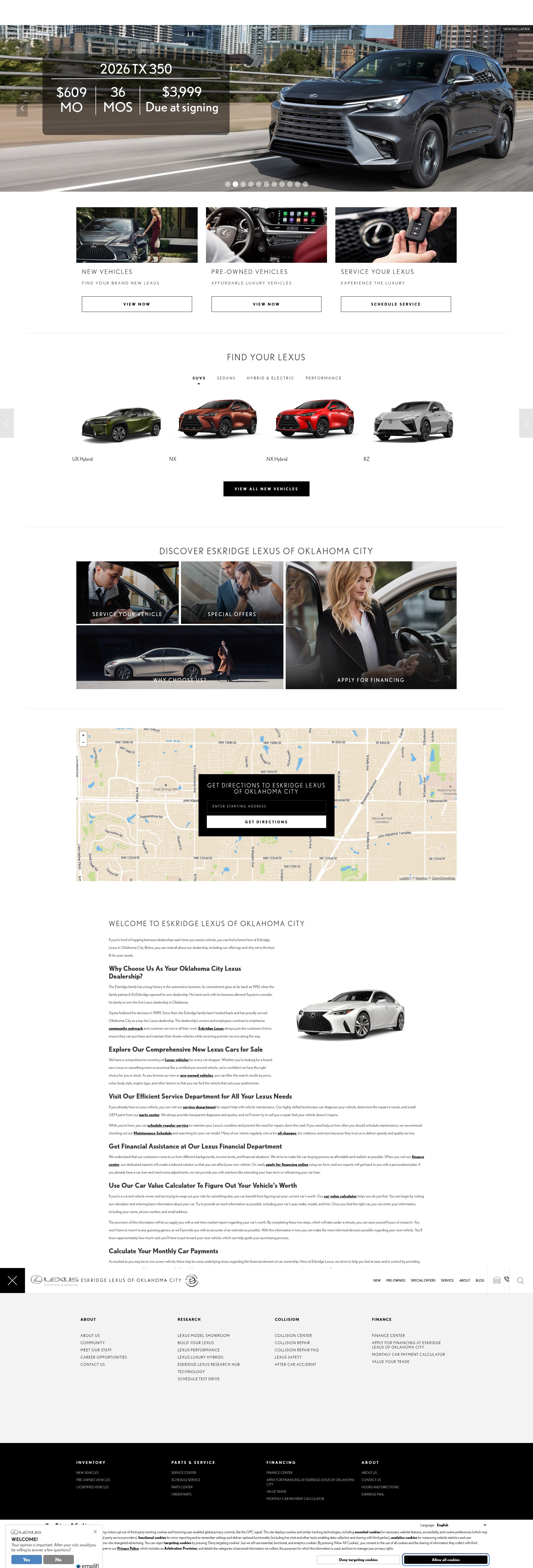 Screenshot of www.eskridgelexus.com