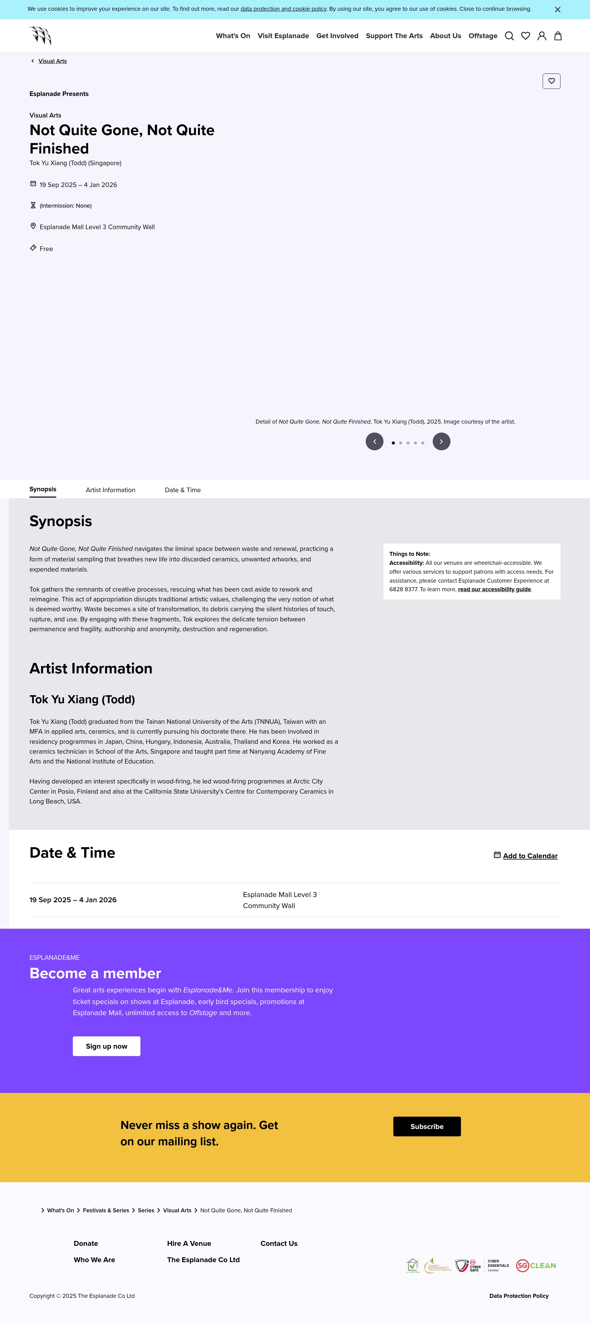 Screenshot of www.esplanade.com